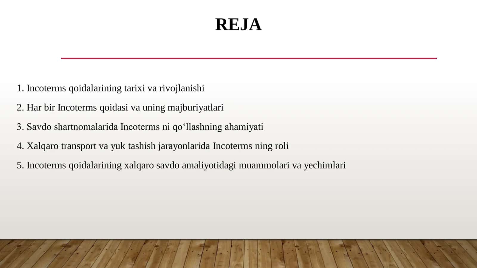 Xalqaro savdo sharoitida Incoterms qoidalari va ularning qo‘llanilishi 2