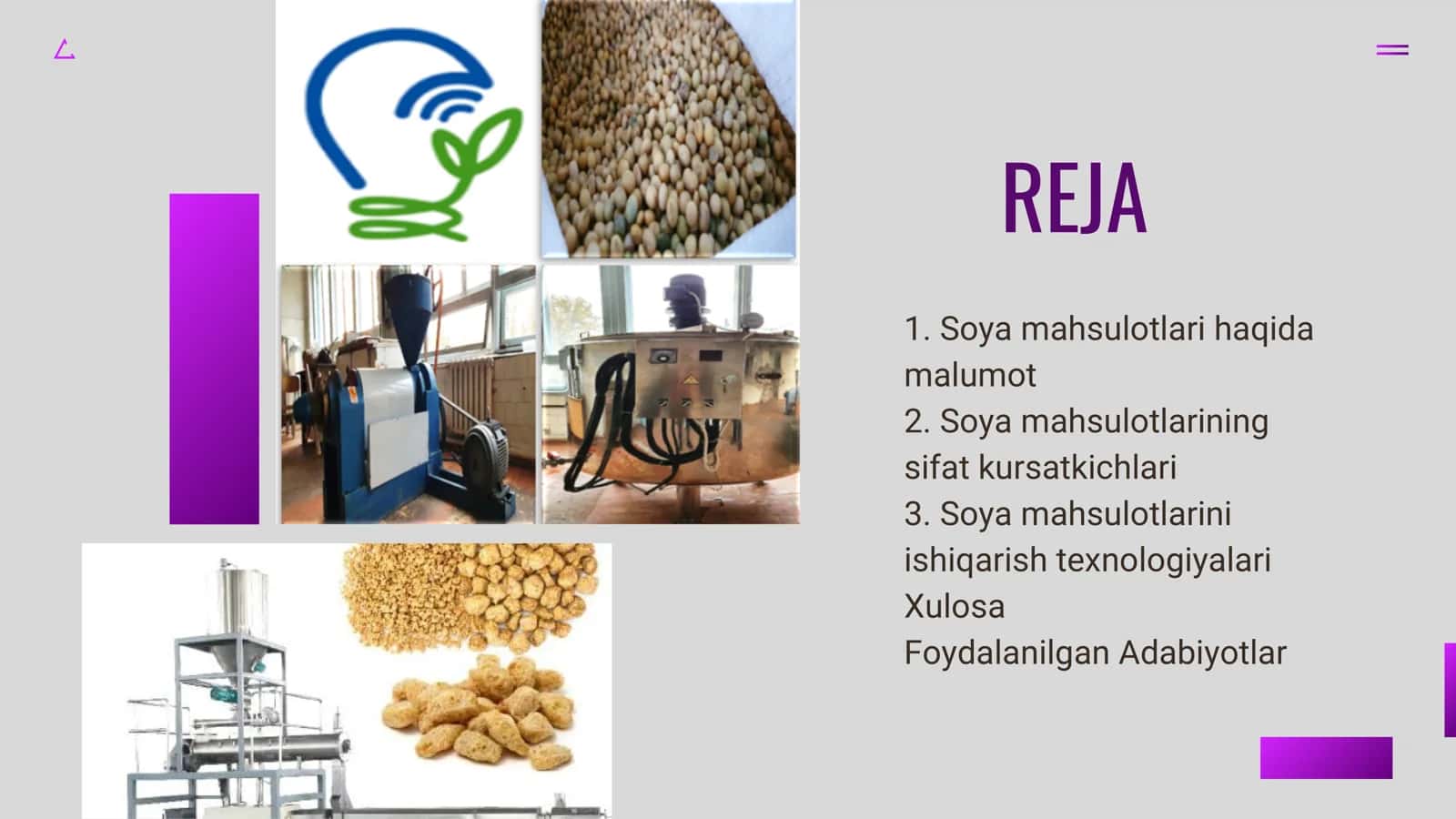 SOYA ISHLAB CHIQARISH TEXNOLOGIYASI 2