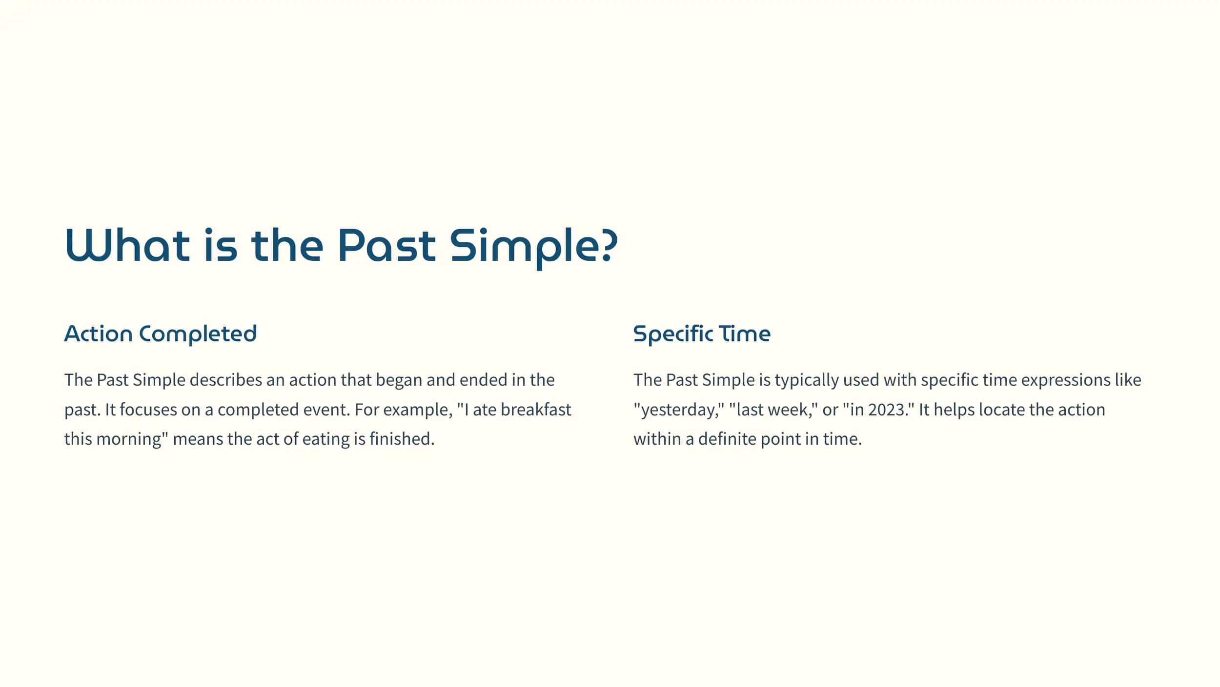 Mastering the Past Simple Tense 2