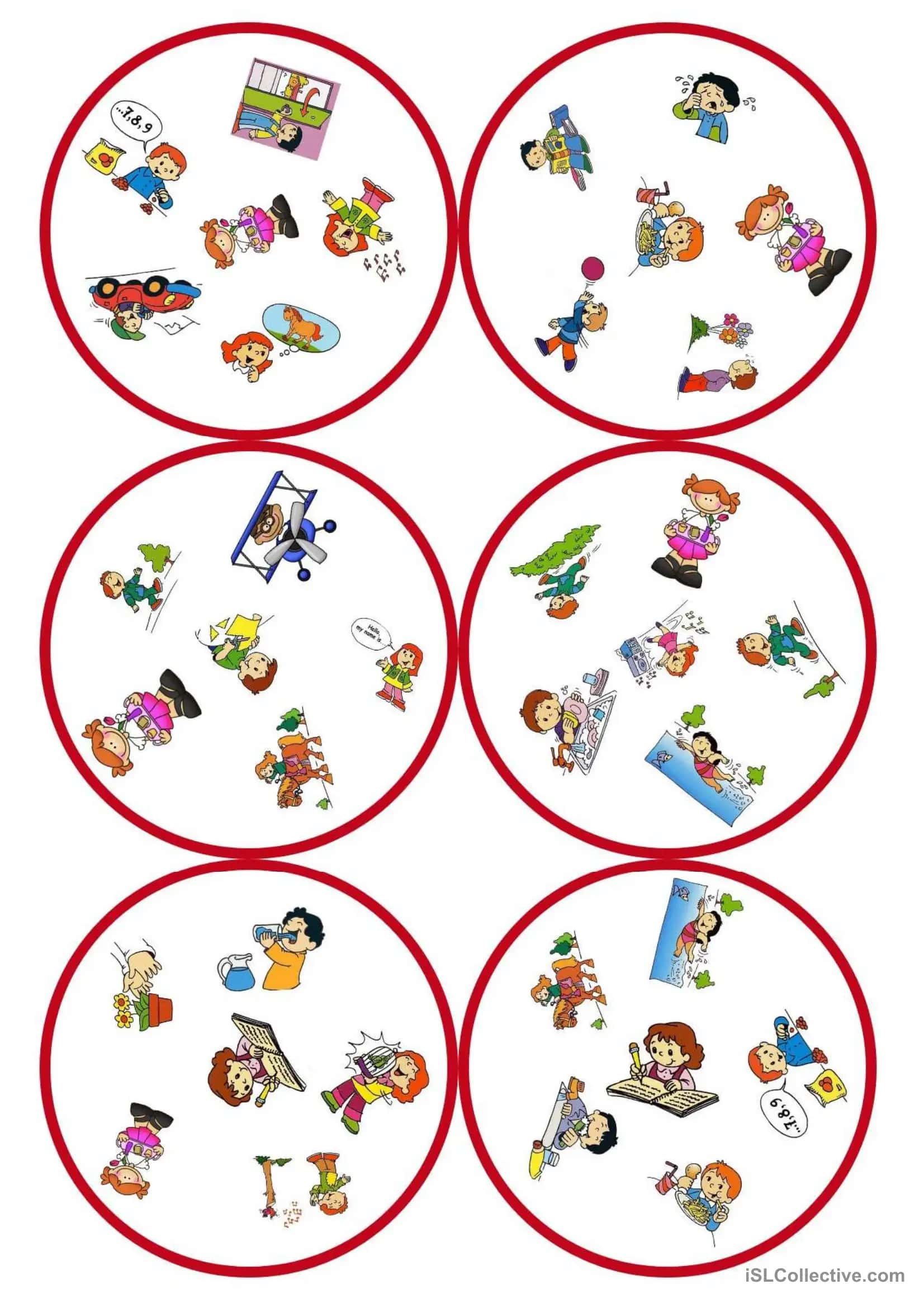Dobble game action verbs 2