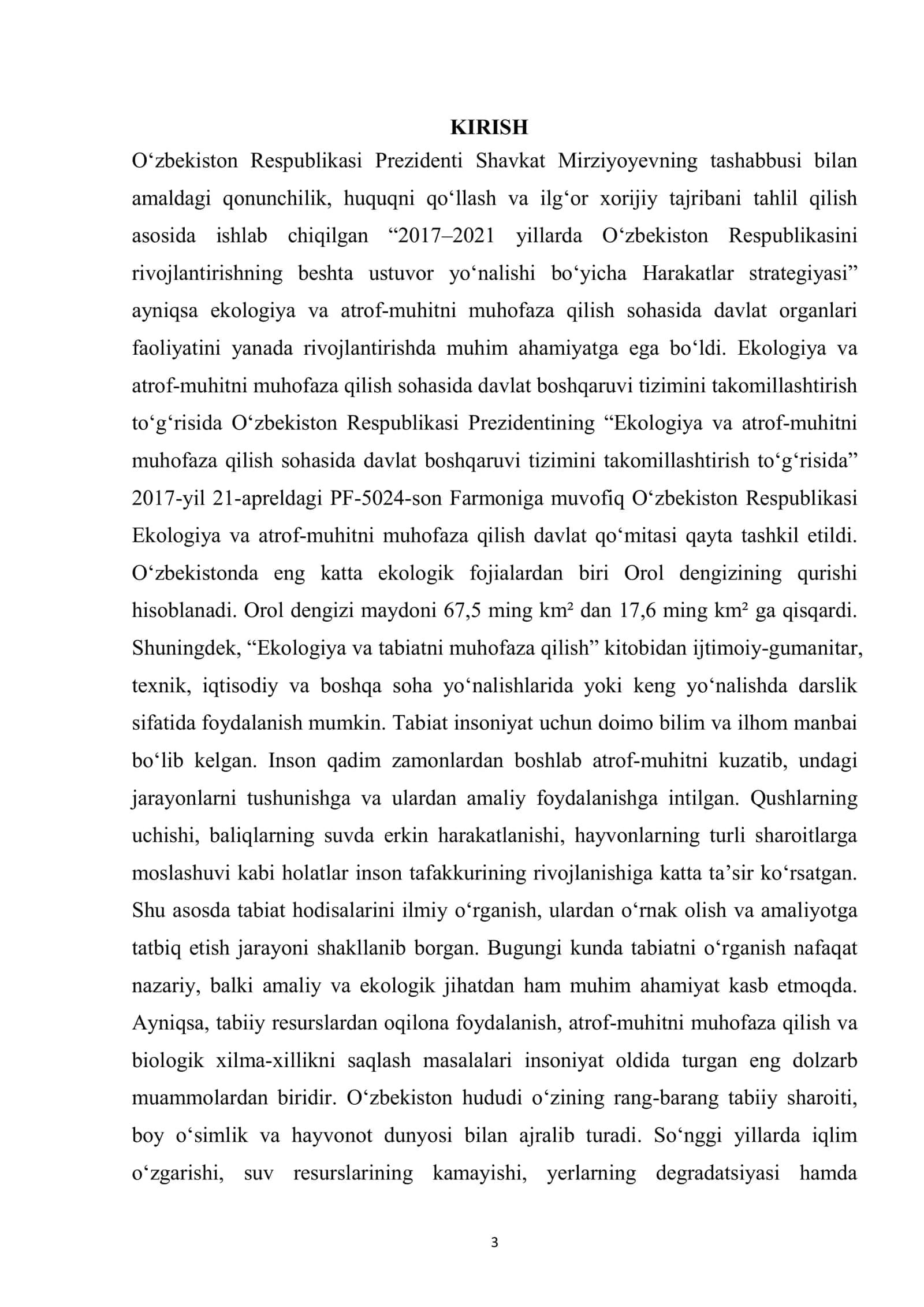 Muhofaza etiladigan tabiiy hududlarning umumiy tavsifi 2