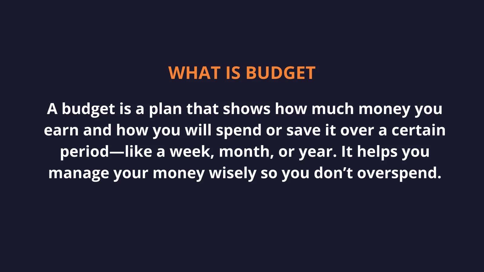BUDGET 2