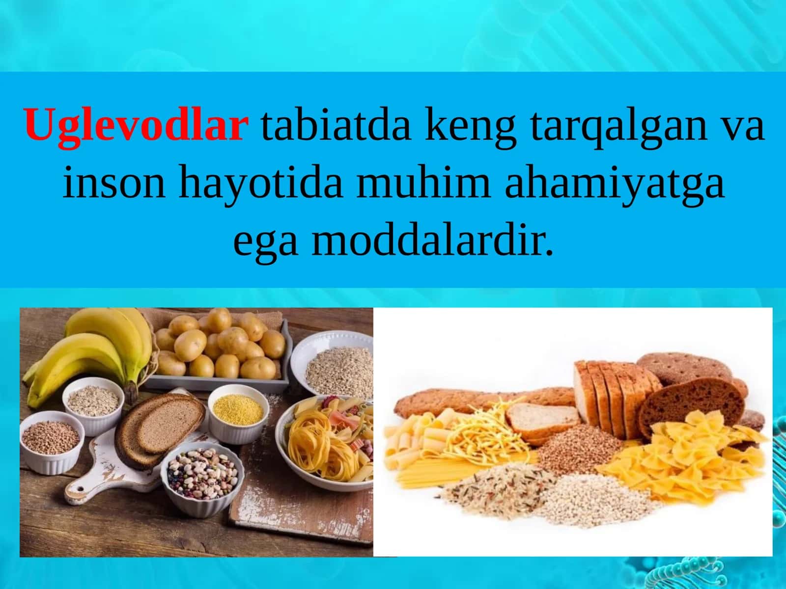 Kimyo: “Uglevodlar va Monosaxaridlar” Taqdimot FREE 2
