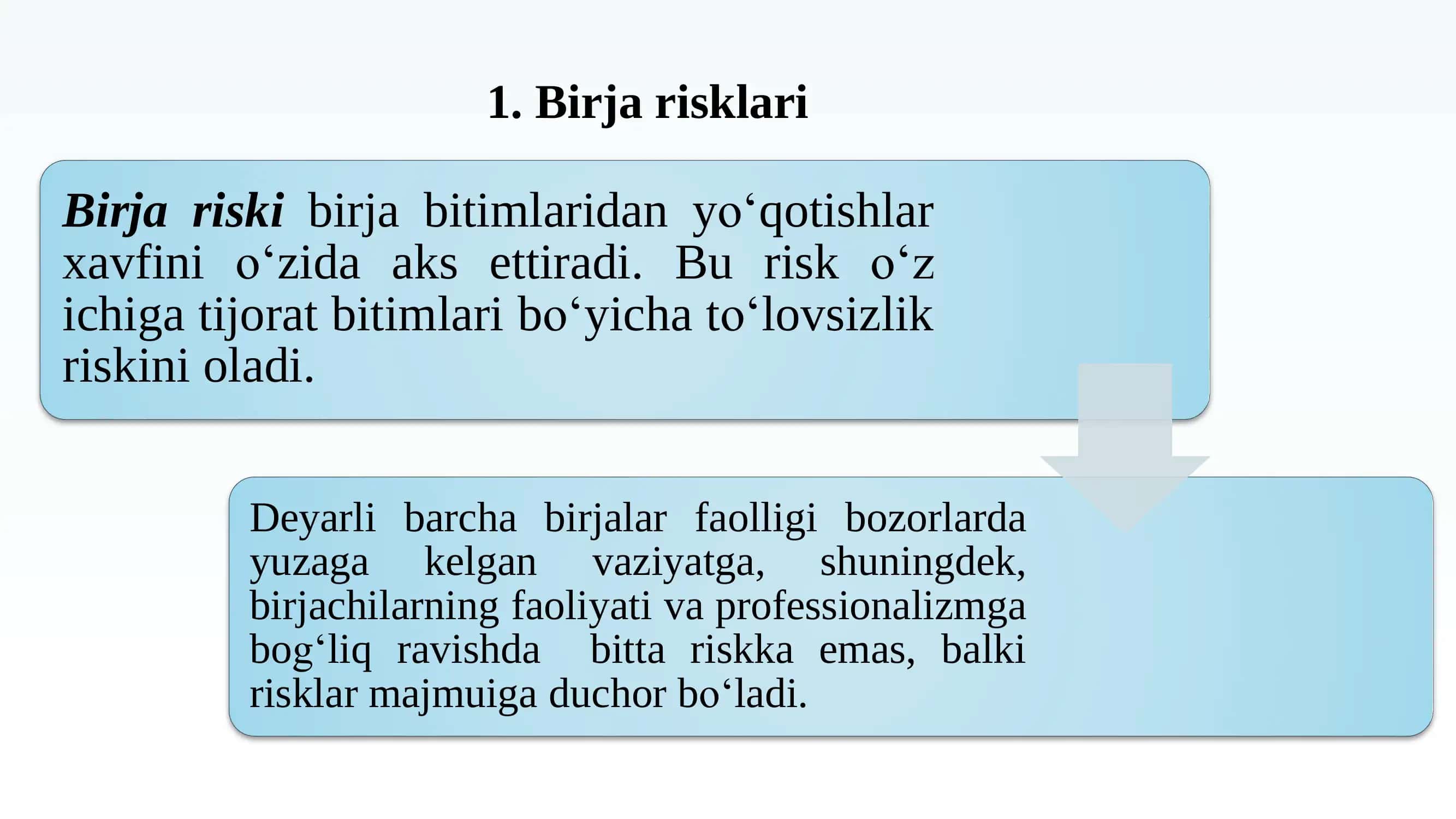 Birja risklari 2