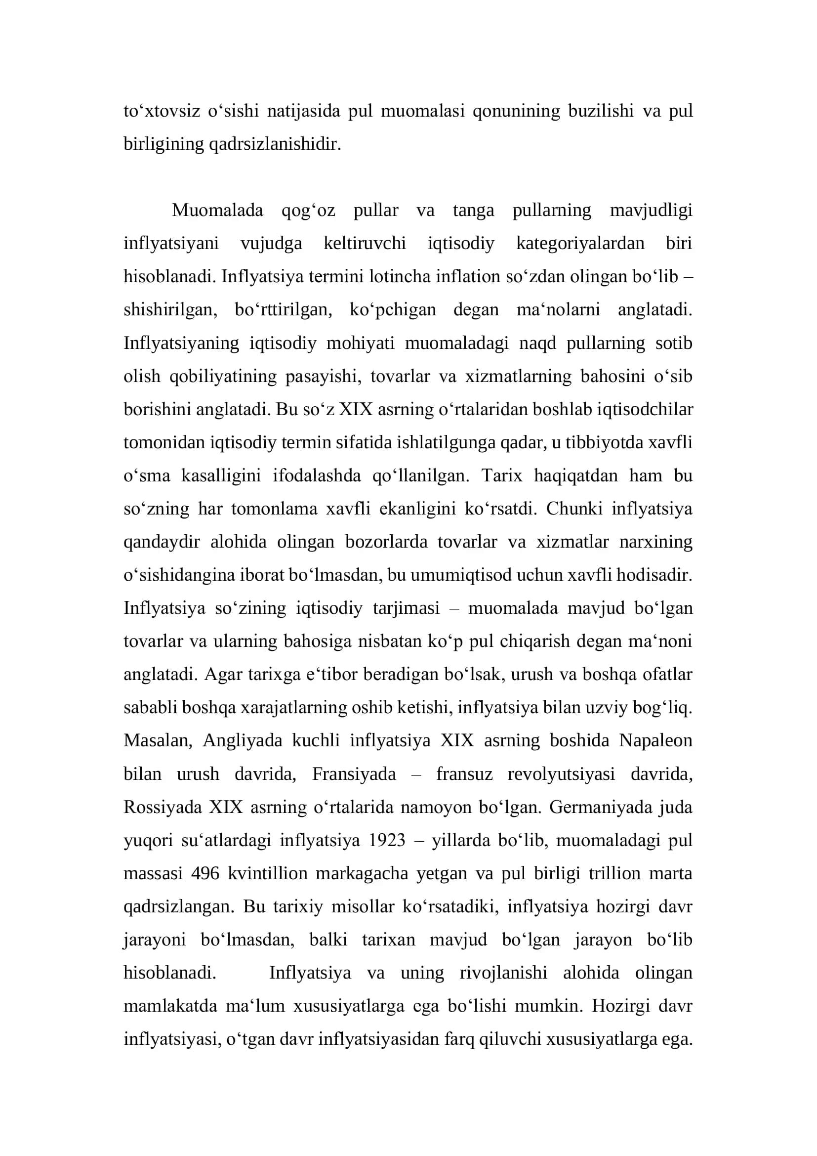 Inflyatsiyani kamaytirish chora tadbirlari 2