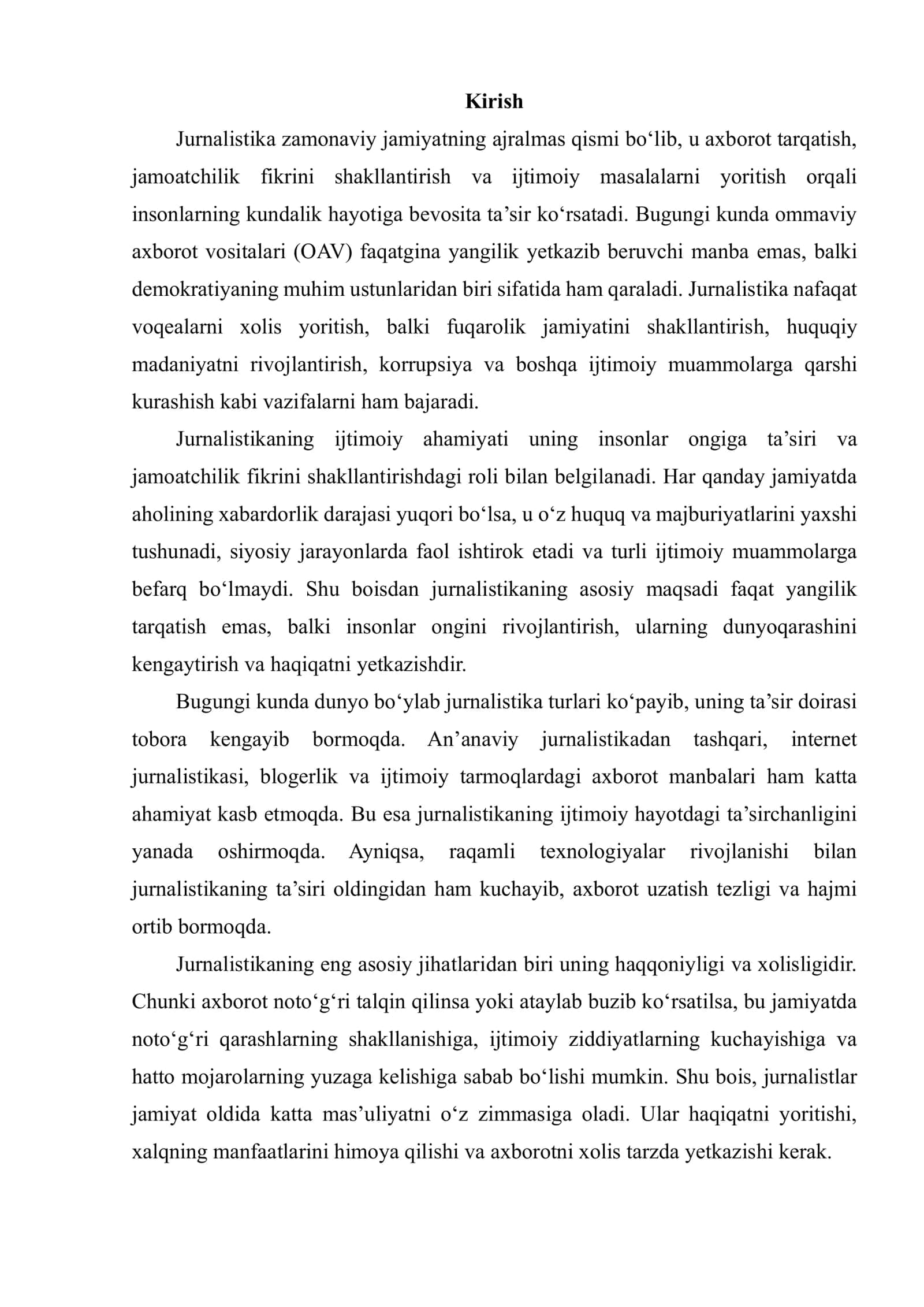 JURNALISTIKANING IJTIMOIY AHAMIYATI 2