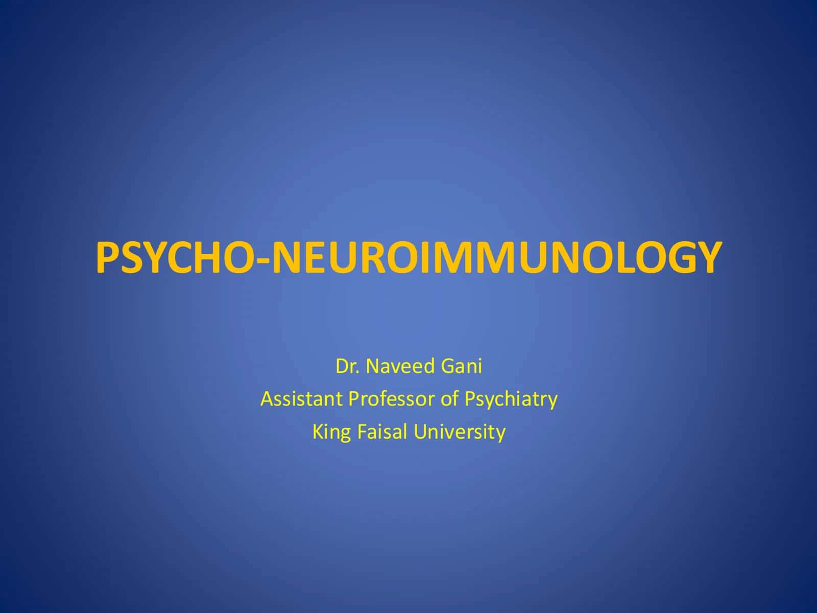Psychoneuroimmunology 2