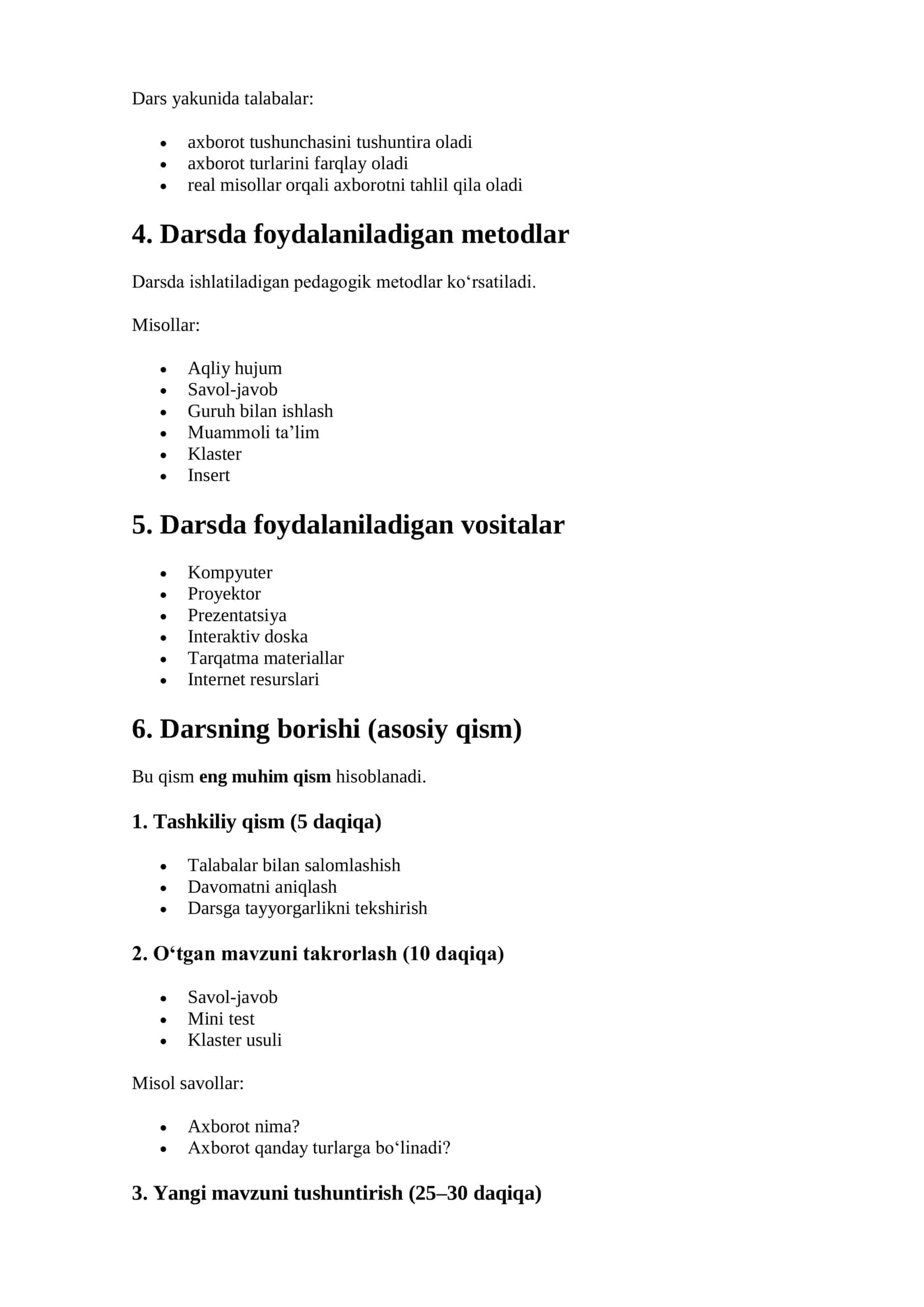 Axborot va uning xususiyatlari 2