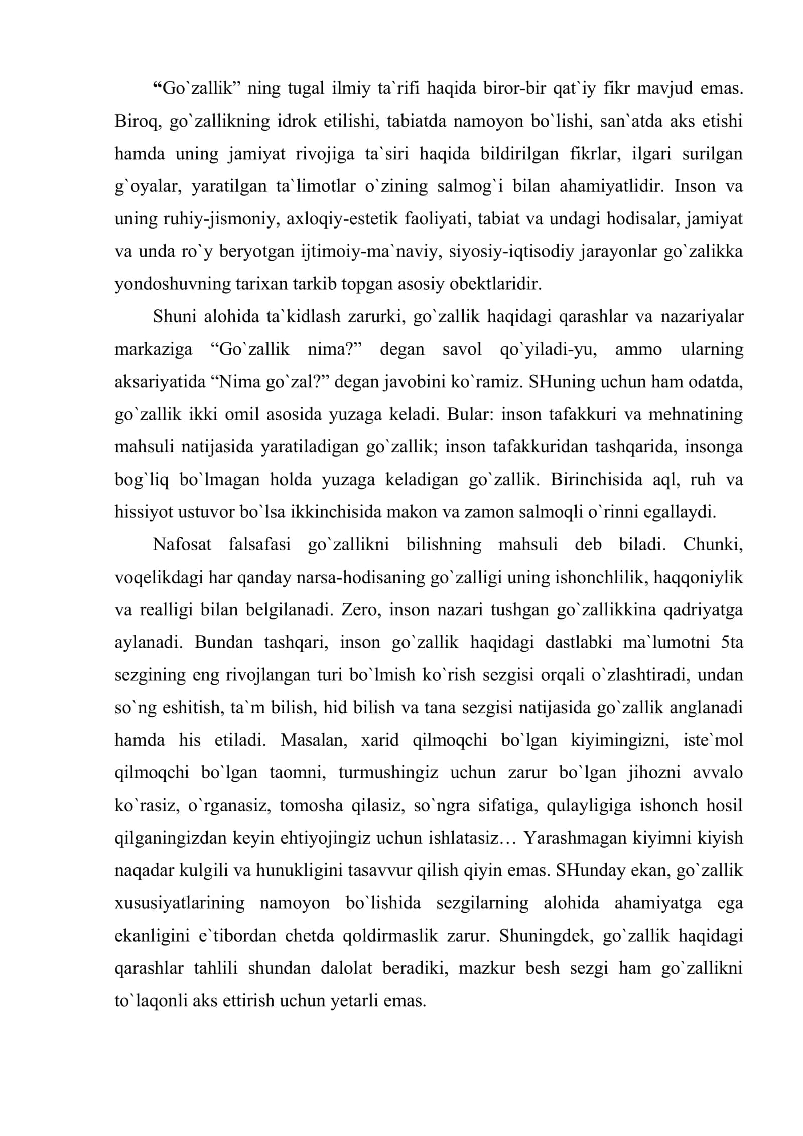 Estetikaning asosiy tushunchalari 2