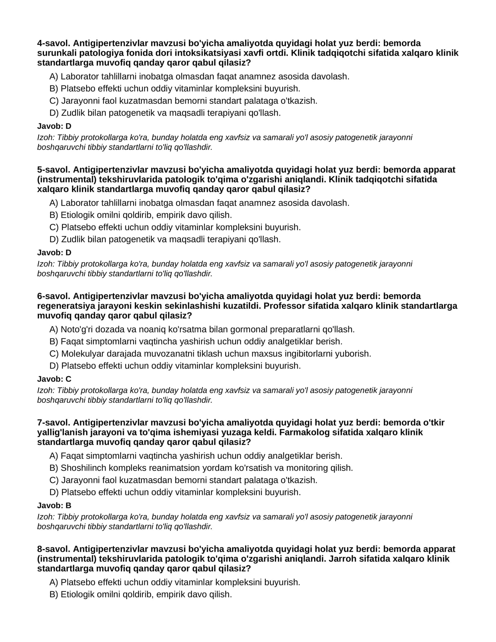 ANTIGIPERTENZIVLAR - 1-QISM 2