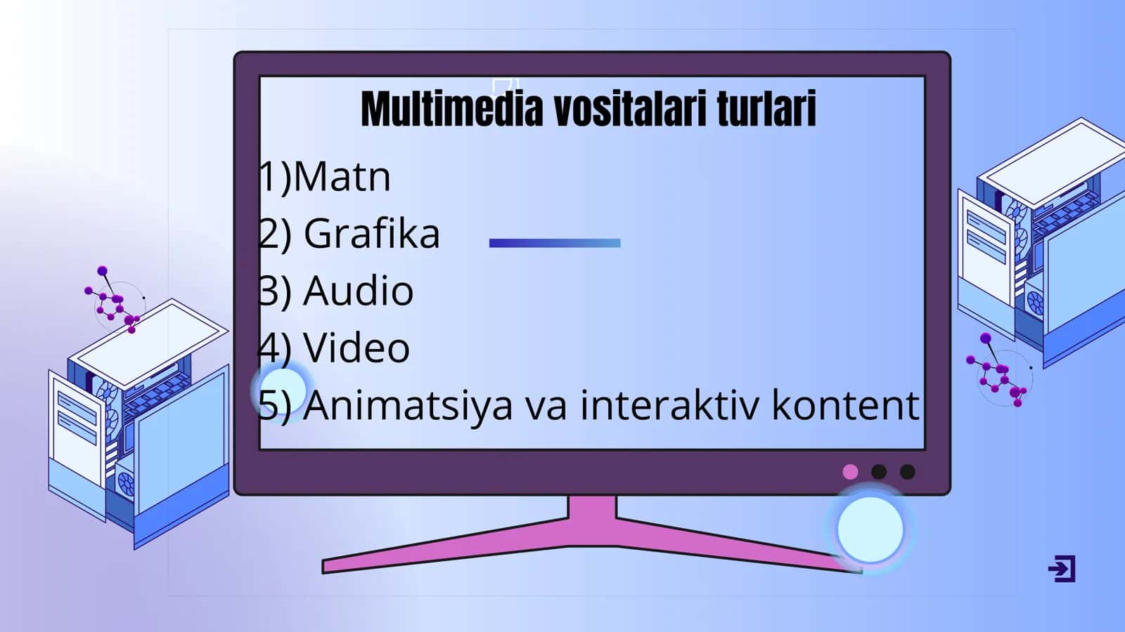 Multimedia vositalari bu matn, audio, video, grafika grafika nusxasi 2