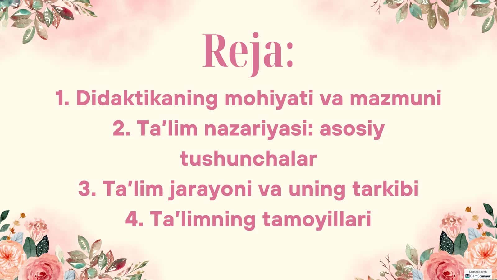 Didaktika – ta’lim nazariyasi va pedagogik jarayon 2