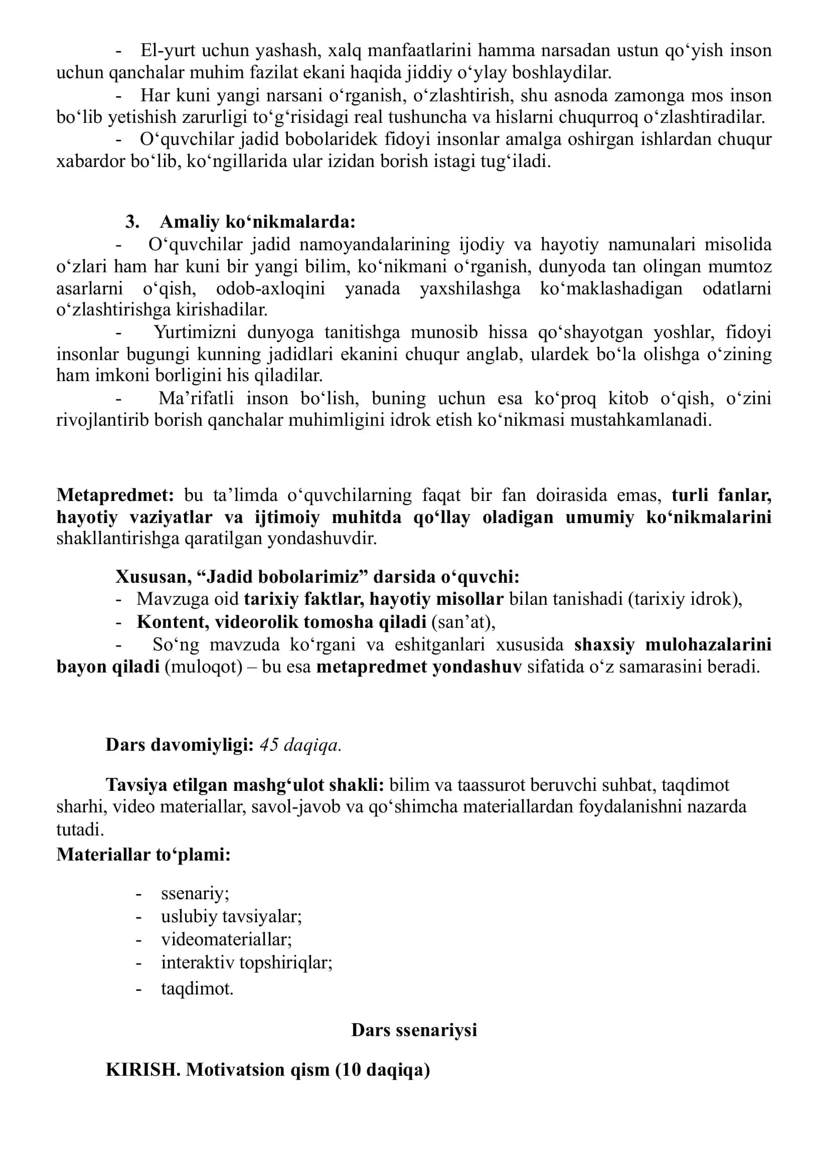 Mavzu: “JADID BOBOLARIMIZ” 2