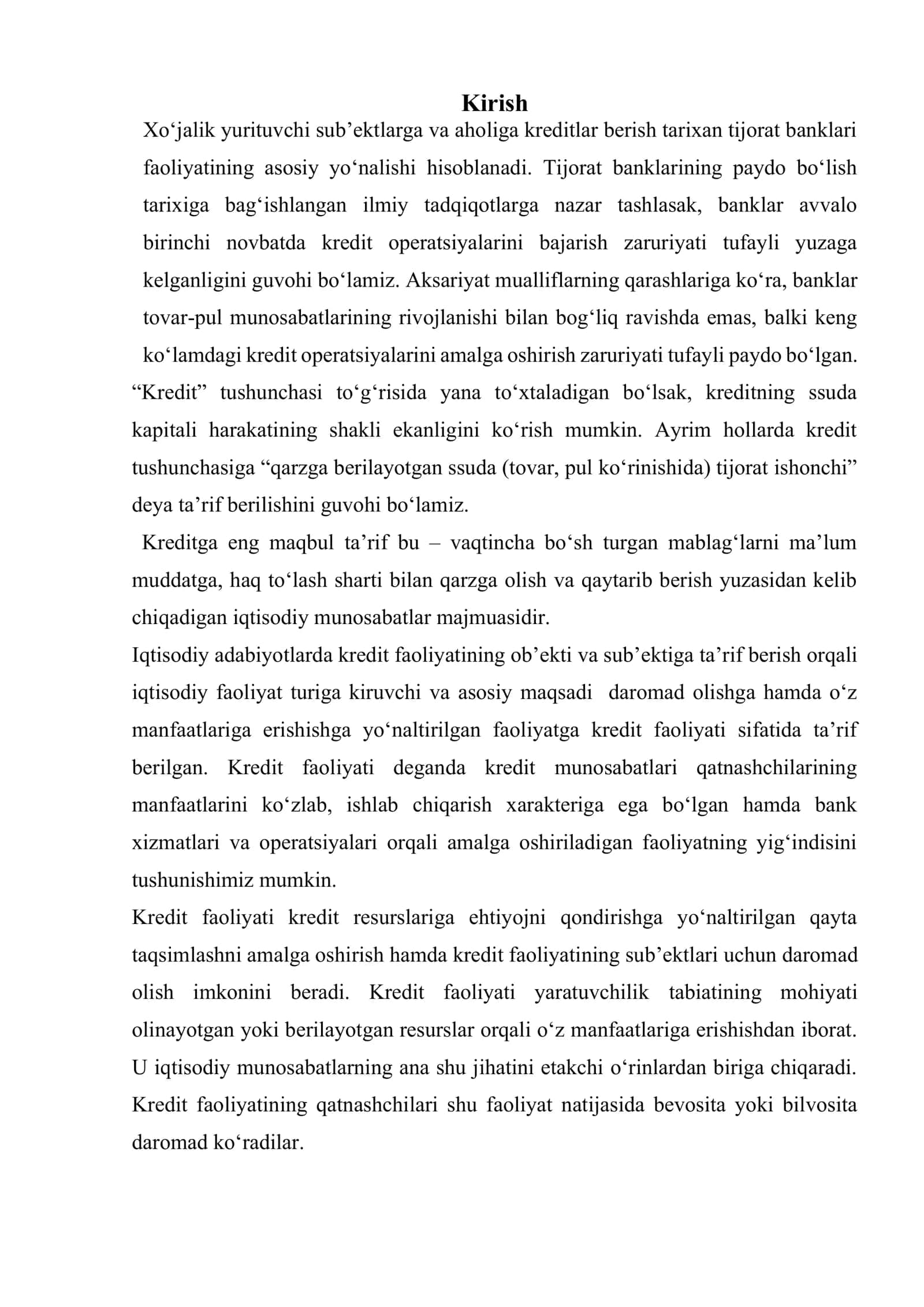 Kreditni ta’minlanganlik tahlili 2