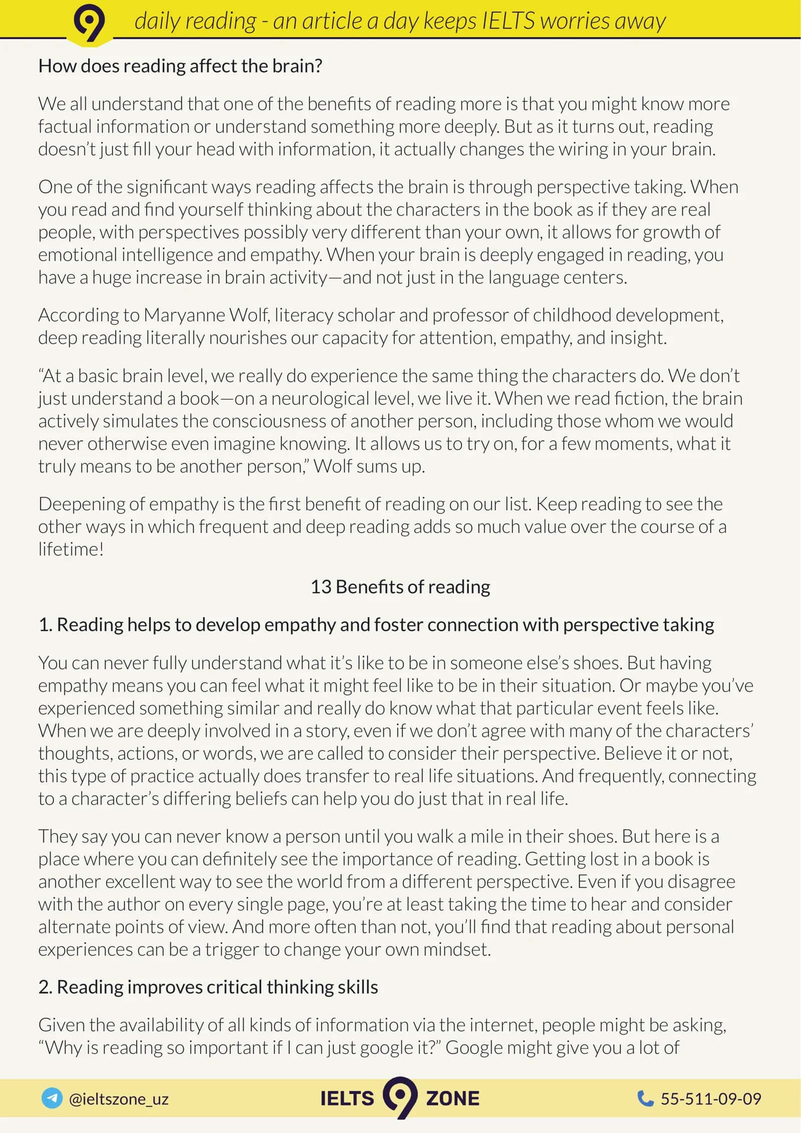 Importance of Reading in IELTS Preparation 2