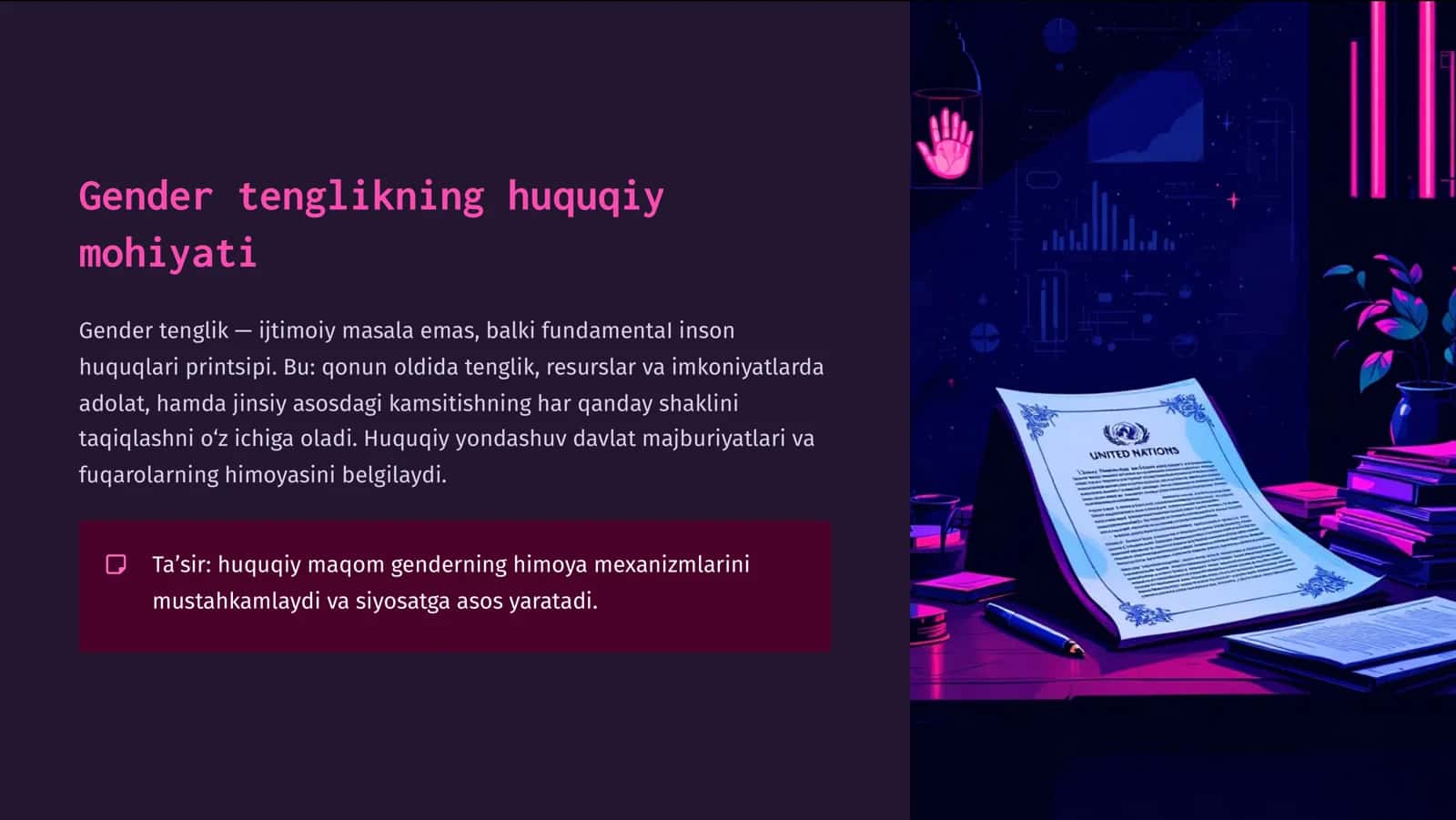 Gender tenglik va xalqaro huquq — Huquqiy tahlil 2