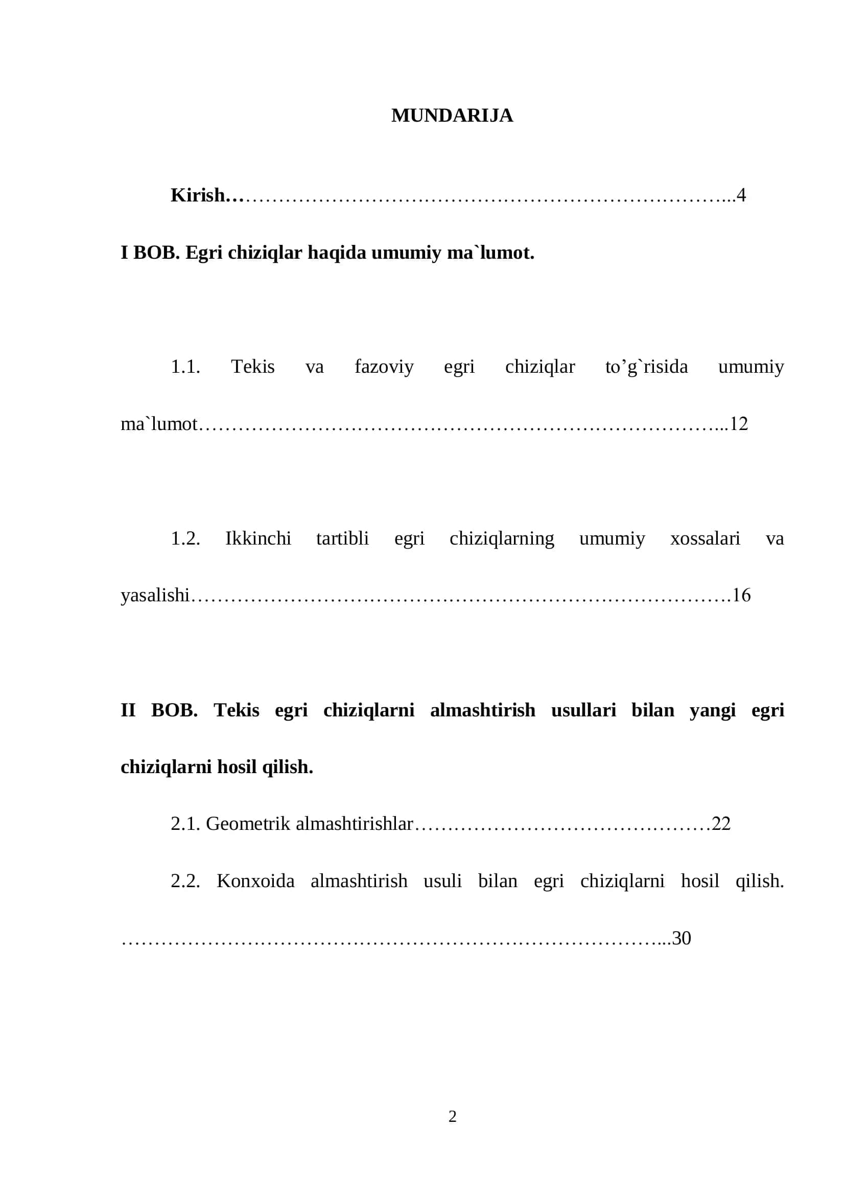 Qirqim va kesim mavzusidagi BITIRUV MALAKAVIY ISHI 2