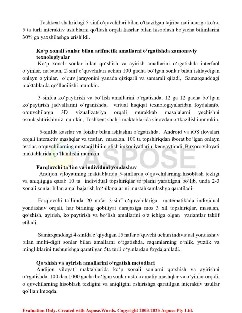 Ko‘p xonali sonlar konsentrida arifmetik amallarni o‘rgatish metodikasi 2