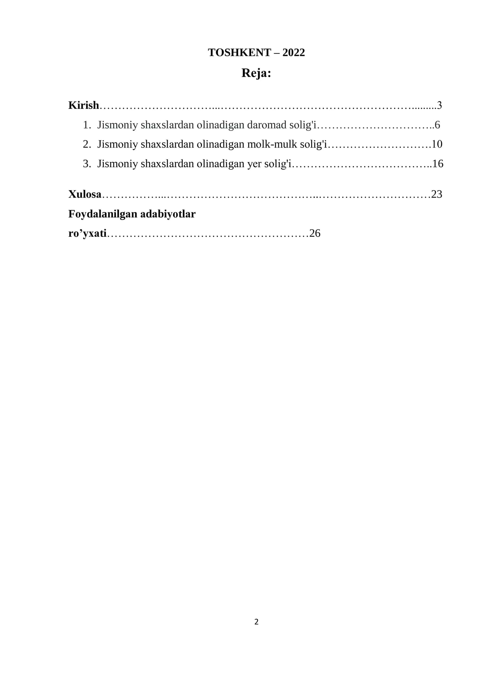 Jismоniу shахslаrdаn оlinаdigаn dаrоmаd sоlig'i 2