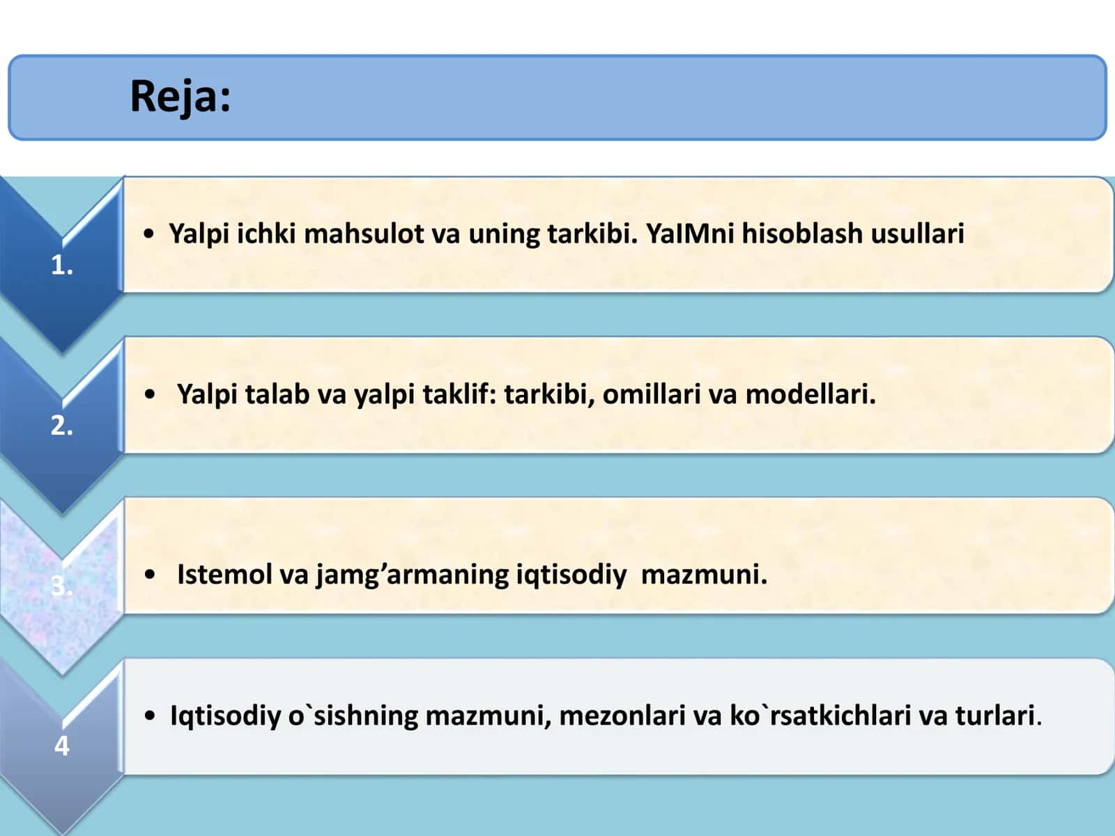 Yalpi ichki mahsulotning tarkibiy tuzilishi 2
