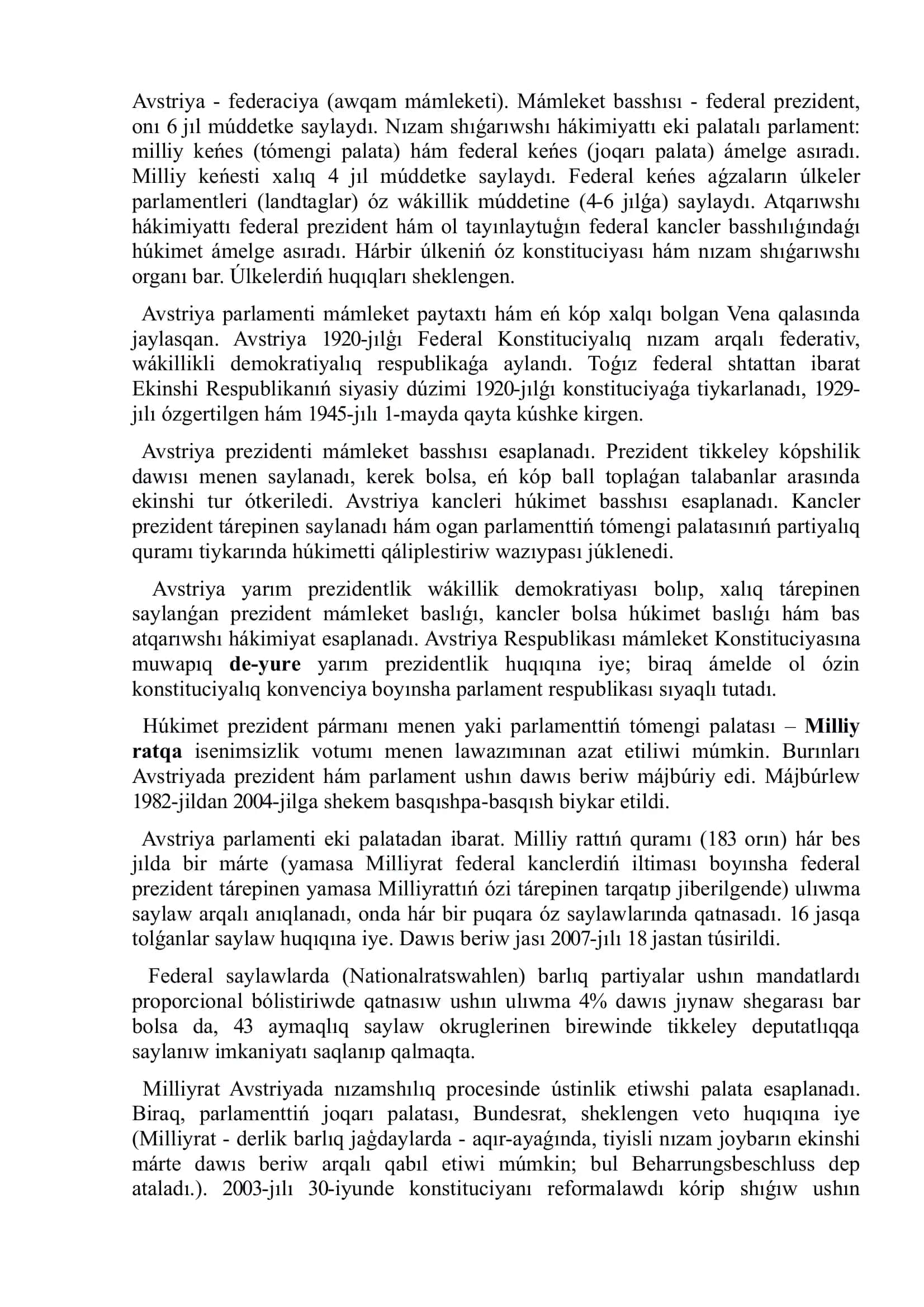 Avstriya huqıq sisteması hám siyasatı (tezis) 2