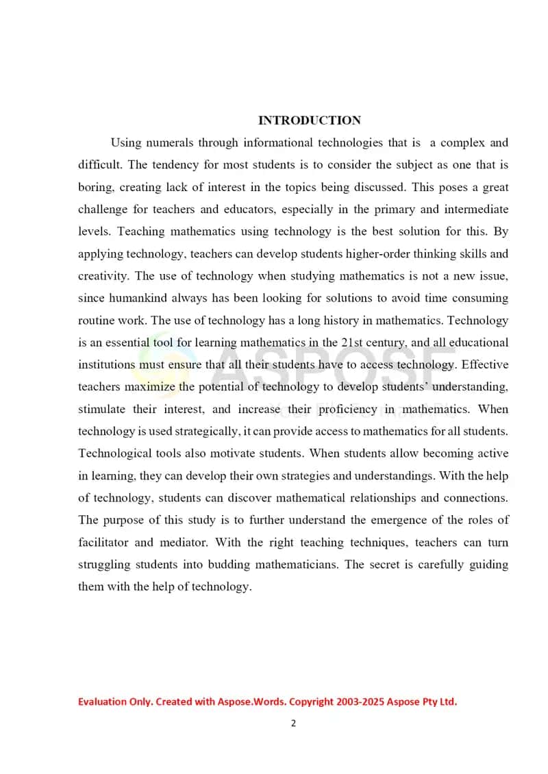 Using Numerals and Technology in Mathematics Education 2