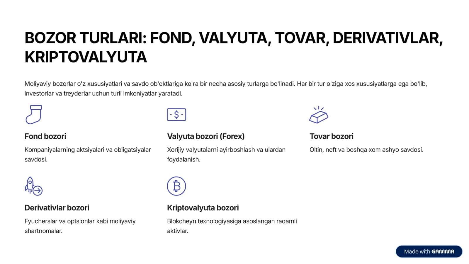 Moliyaviy bozor asoslari 2