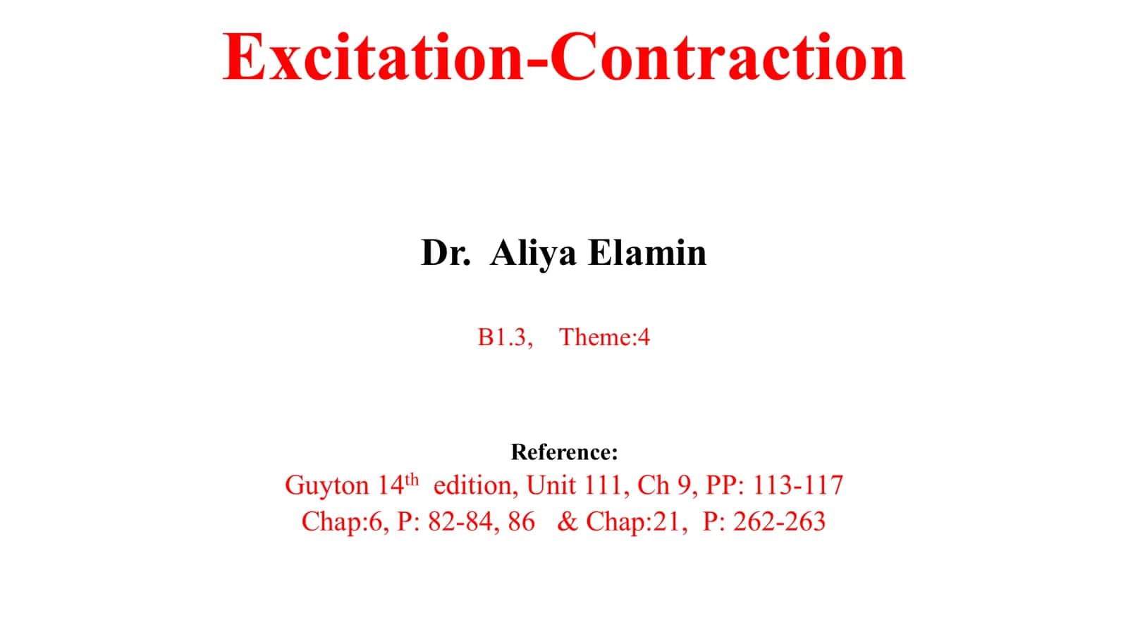 Excitation-Contraction 2