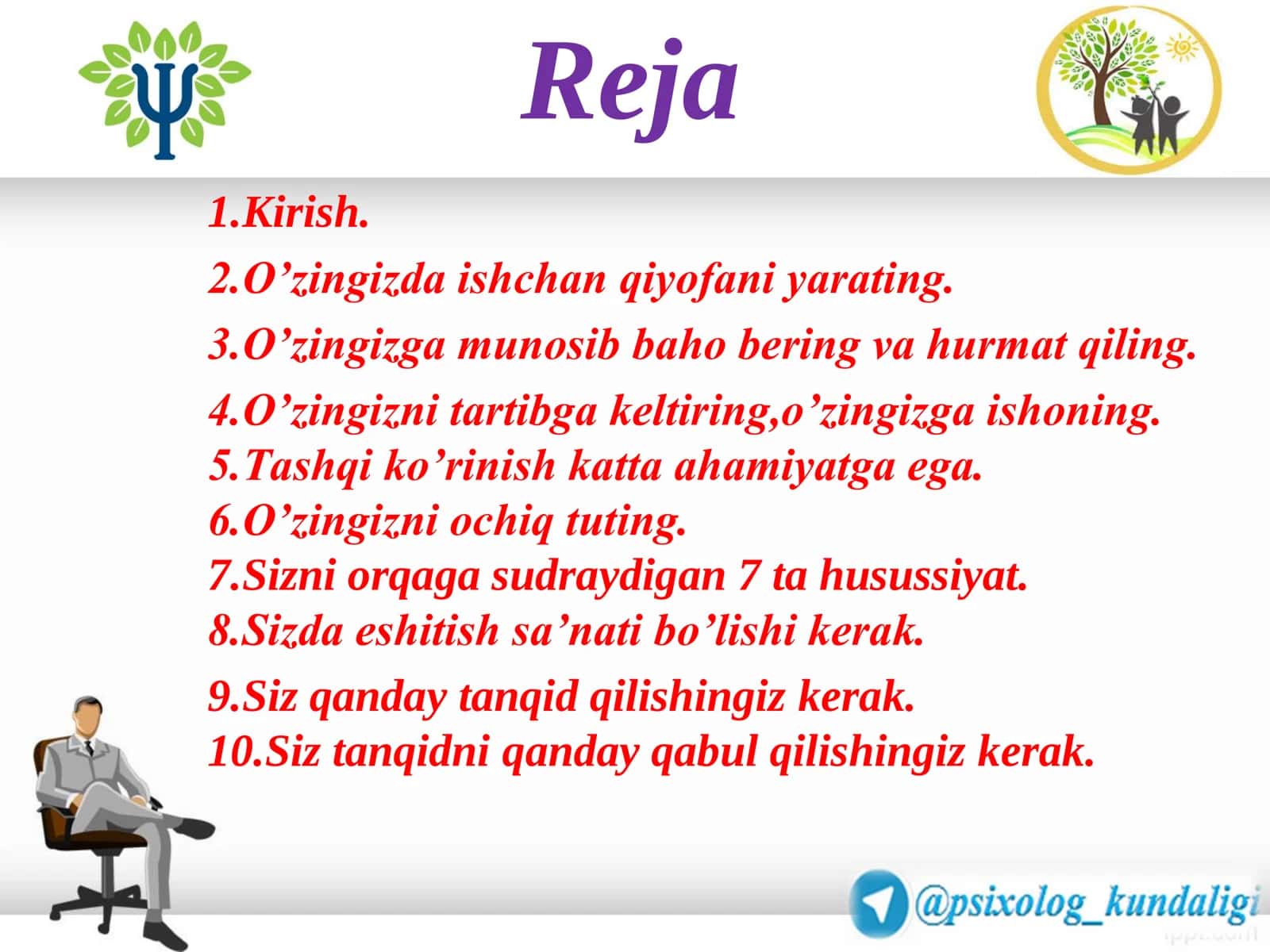Psixolog bo'lishning 10 qo'llanmasi 2