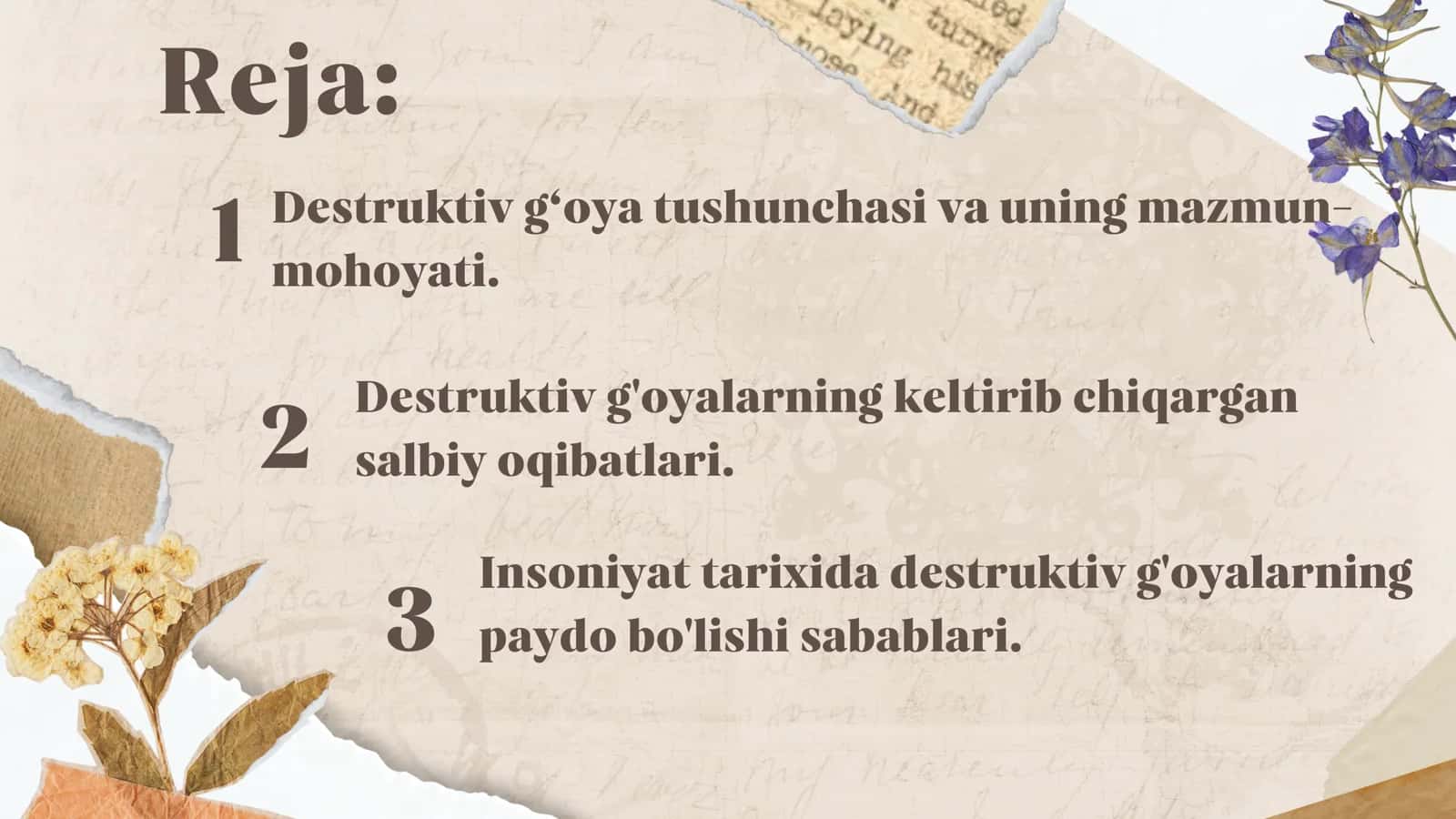 Destruktiv g'oyalarning insoniyat tarixida salbiy oqibatlari va zarari 2
