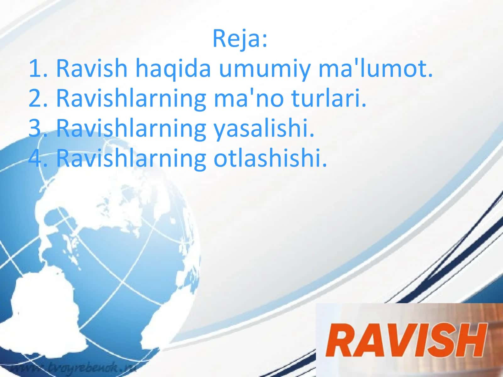Ravish so'z turkumi 2