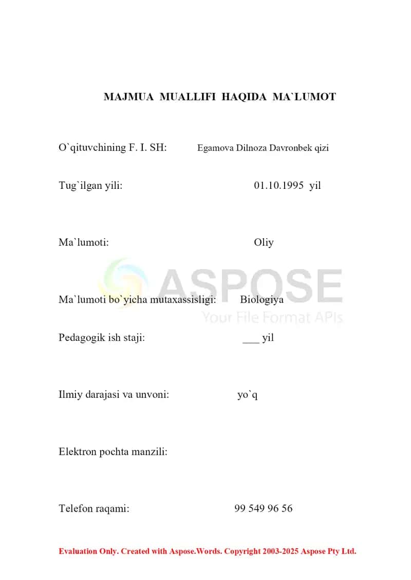 O‘quv uslubiy majmua: Maktabgacha ta’lim tashkilotlarida sanitariya-gigiyena me’yorlari 2