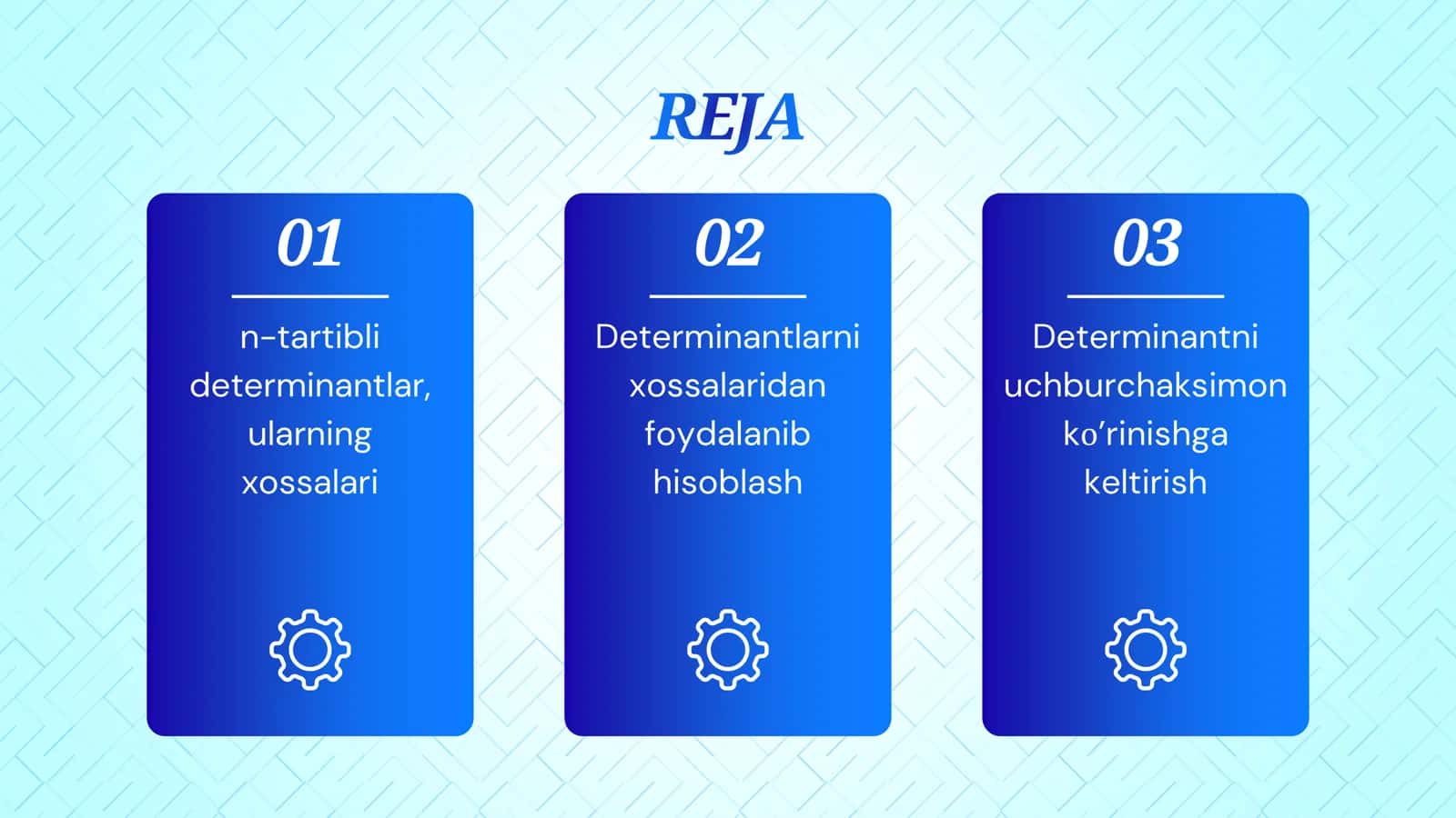 n-tartibli  determinantlar va ularning xossalari 2