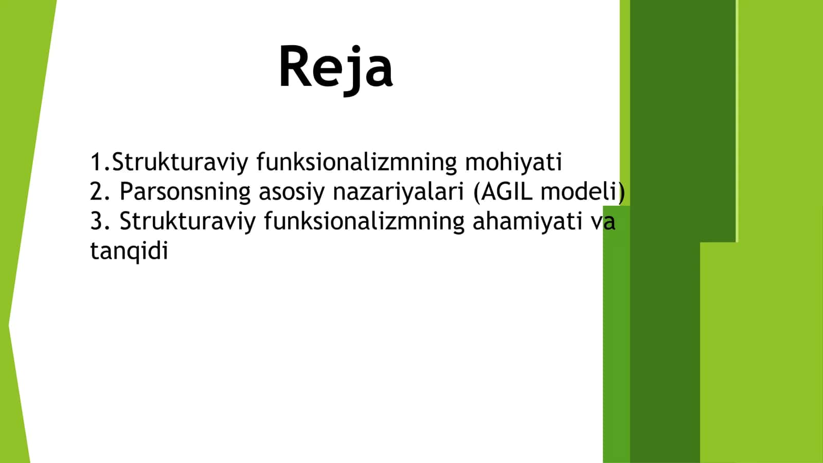T.Parsonning strukturaviy
funksionalizm g'oyasi 2