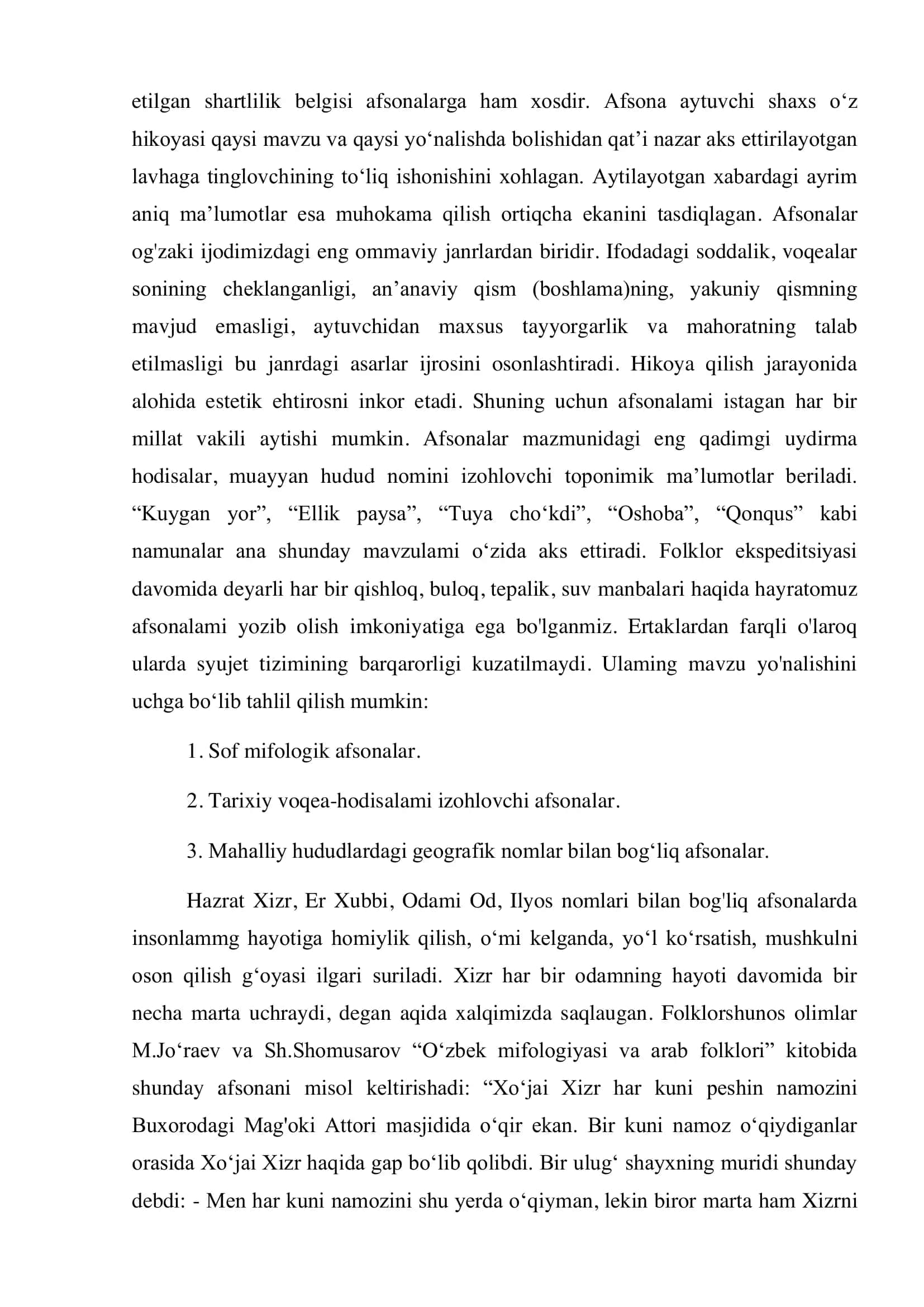 AFSONALARNING JANR XUSUSIYATLARI 2
