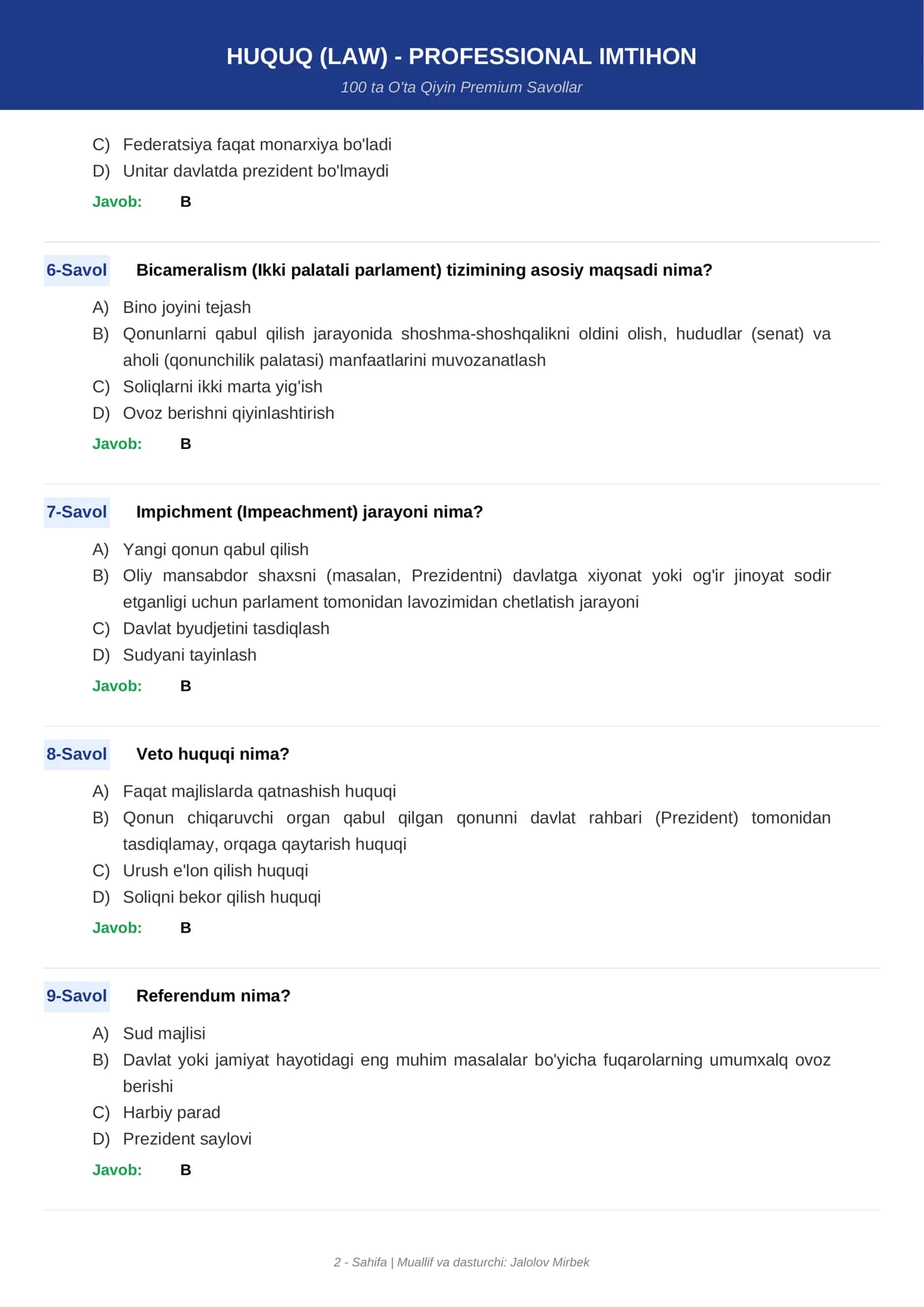 PROFESSIONAL IMTIHON 2