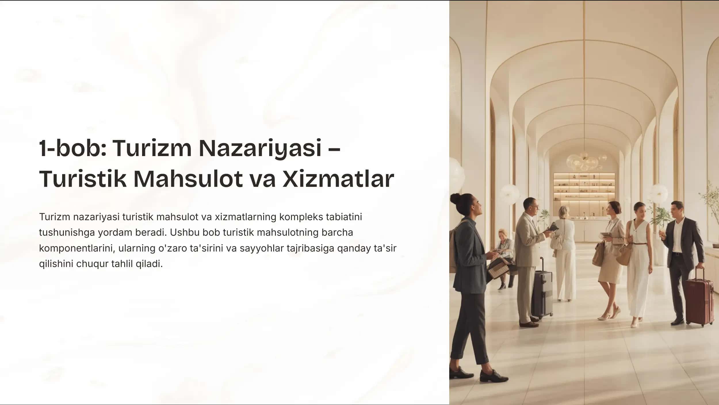 Turizm Industriyasi va Uning Tarkibiy Qismlari 2