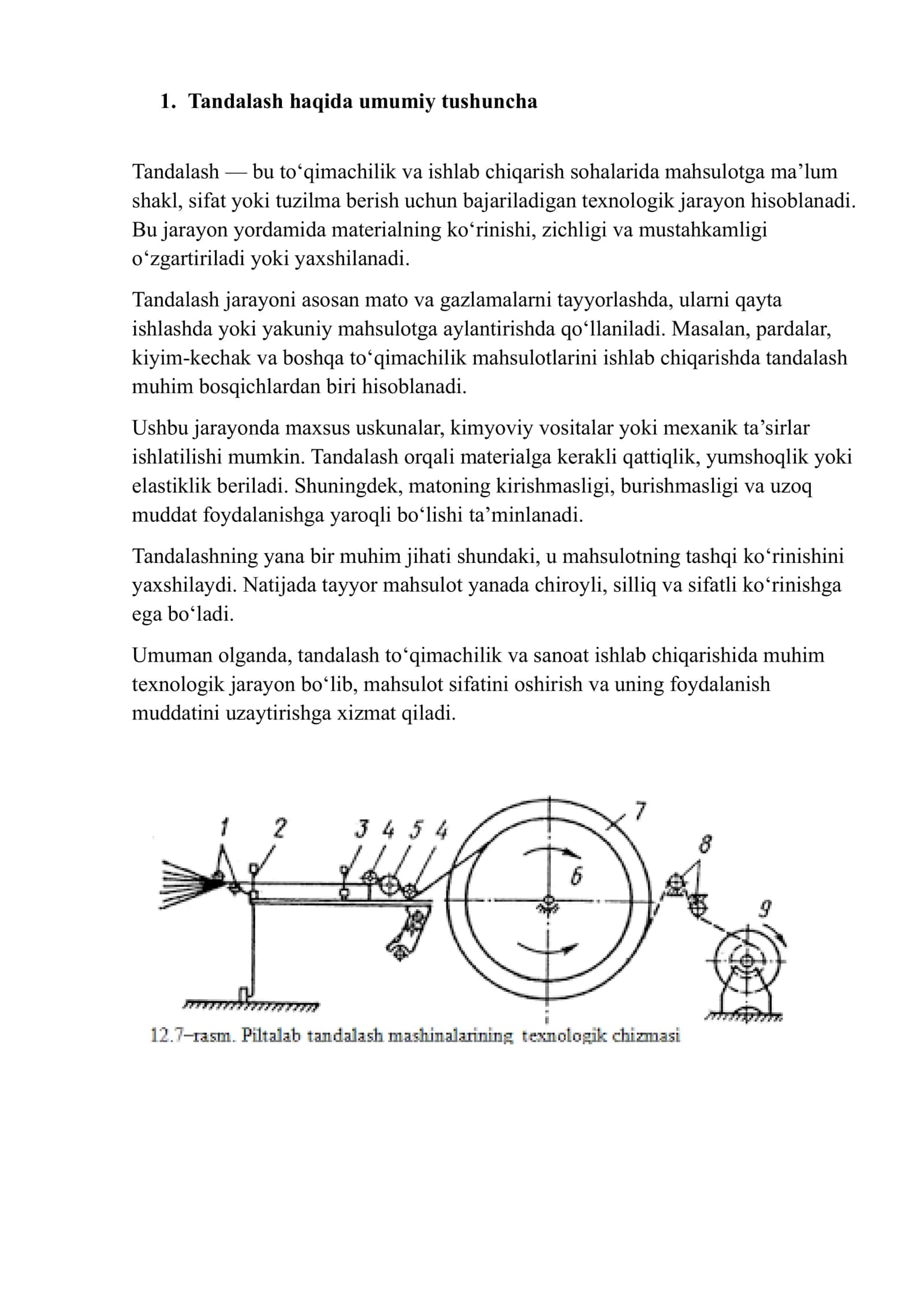Tandalash turlari 2