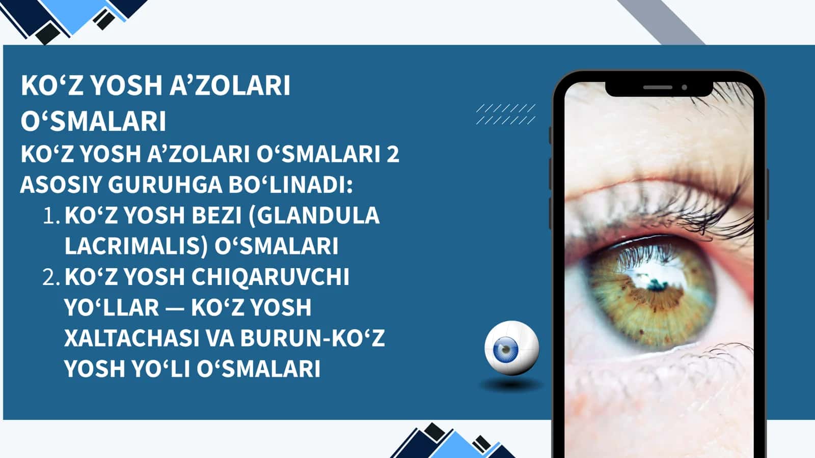 Koʻz yosh azolari oʻsmalari 2