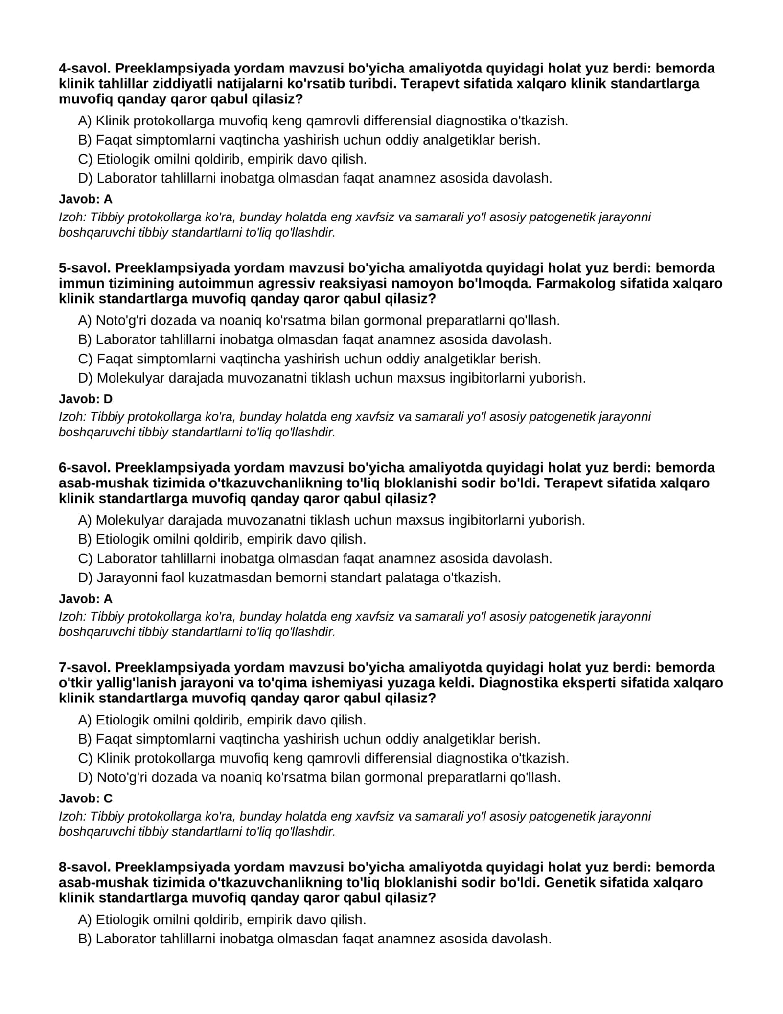 PREEKLAMPSIYADA YORDAM - 1-QISM 2