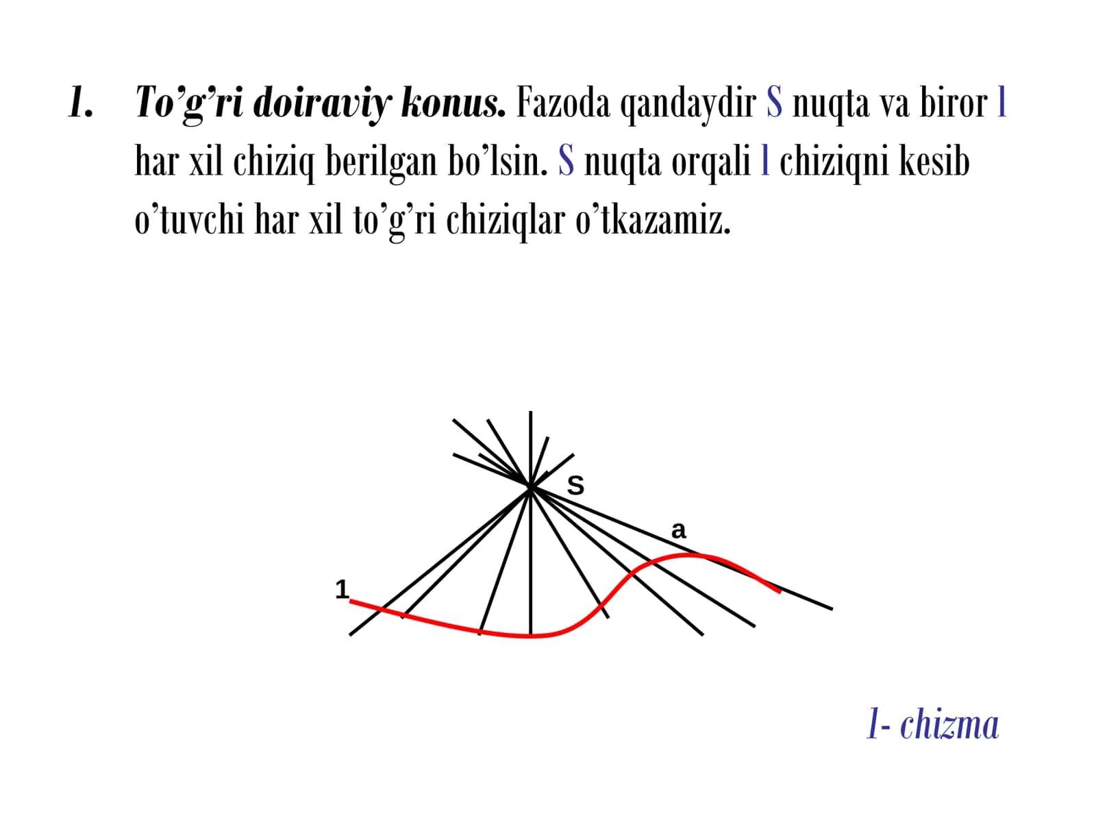 Konuslar haqida ma’lumot. 2