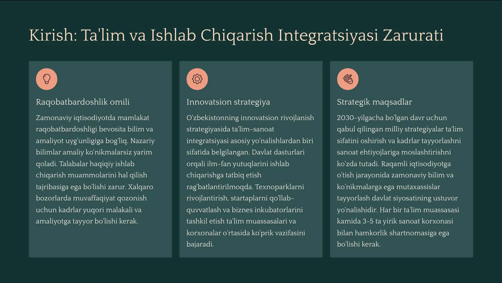 TA'LIM VA ISHLAB CHIQARISH 2