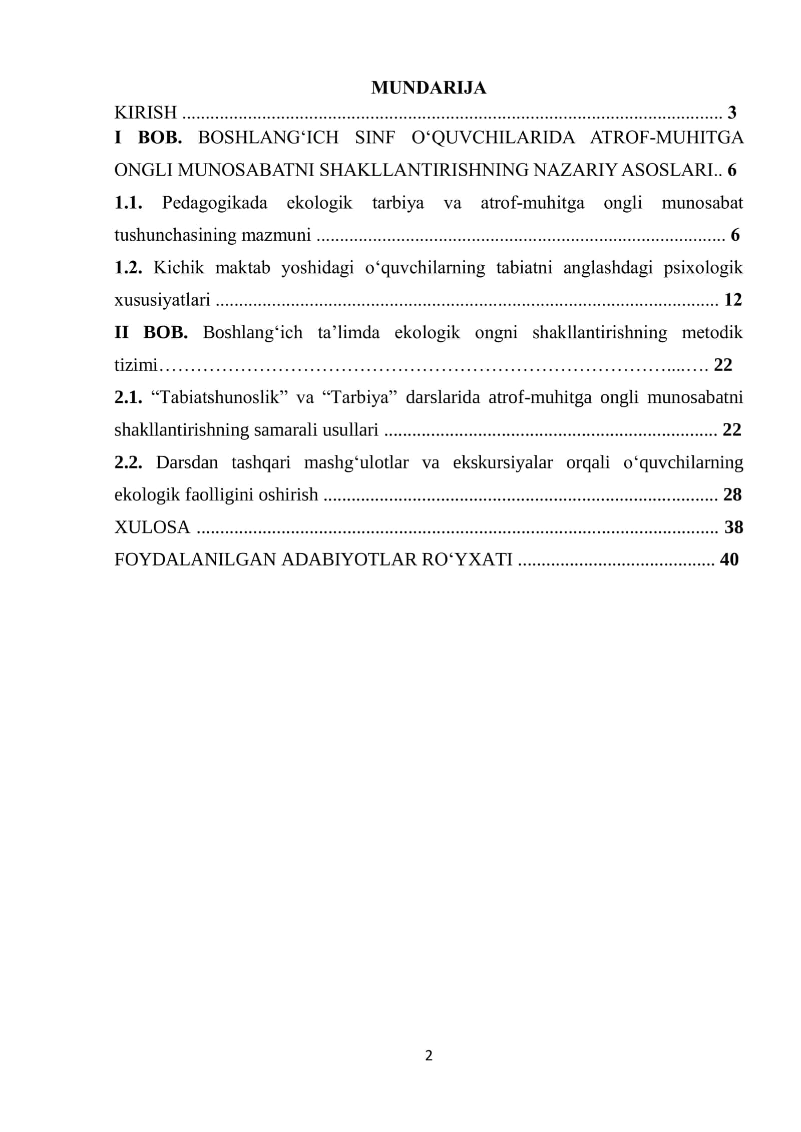 Shaxs tarbiyasida atrof muhitga boʻlgan ongli munosabatni shakllantirish 2