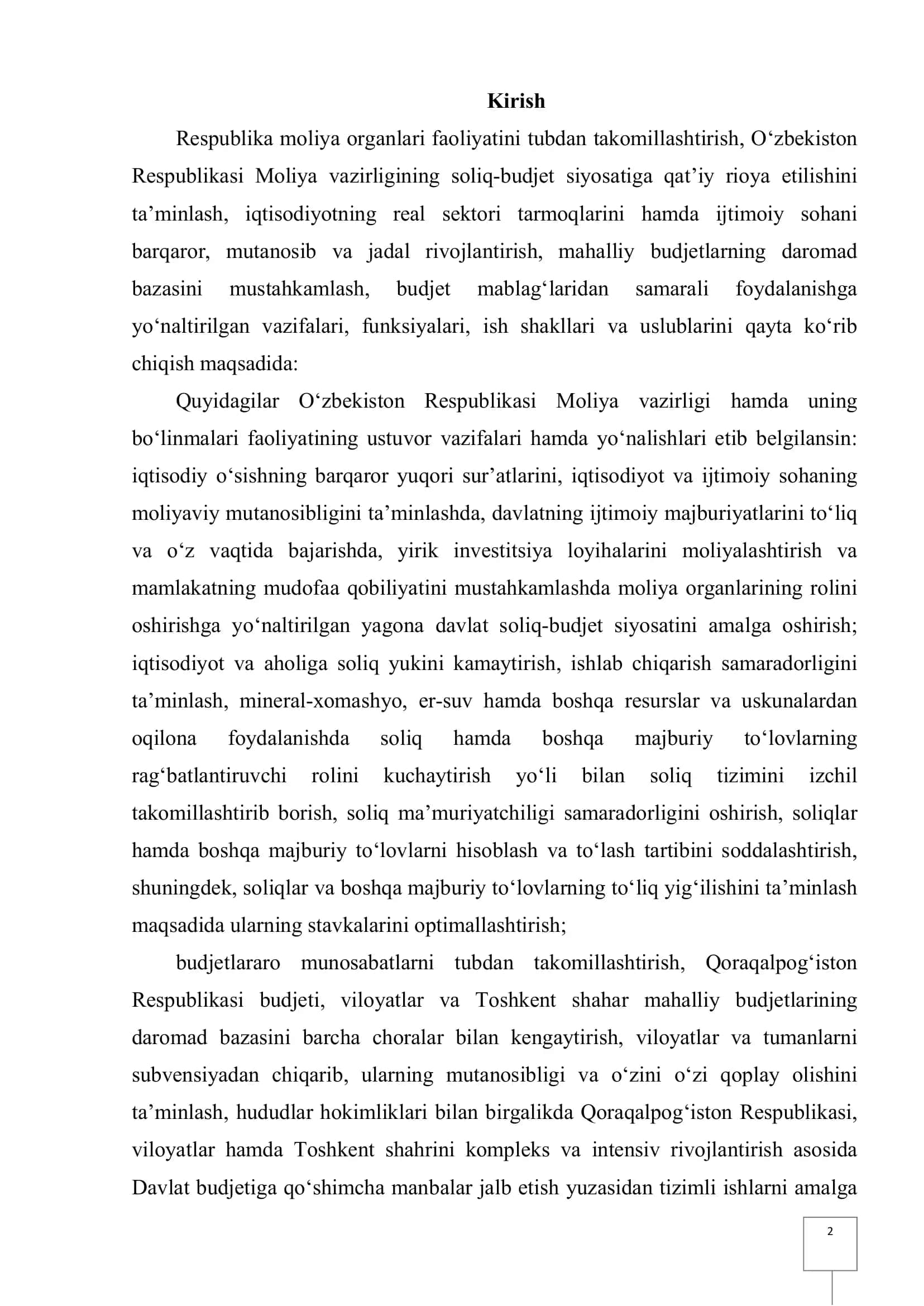 Moliya mohiyati va vazifalari. Moliya tizimi 2