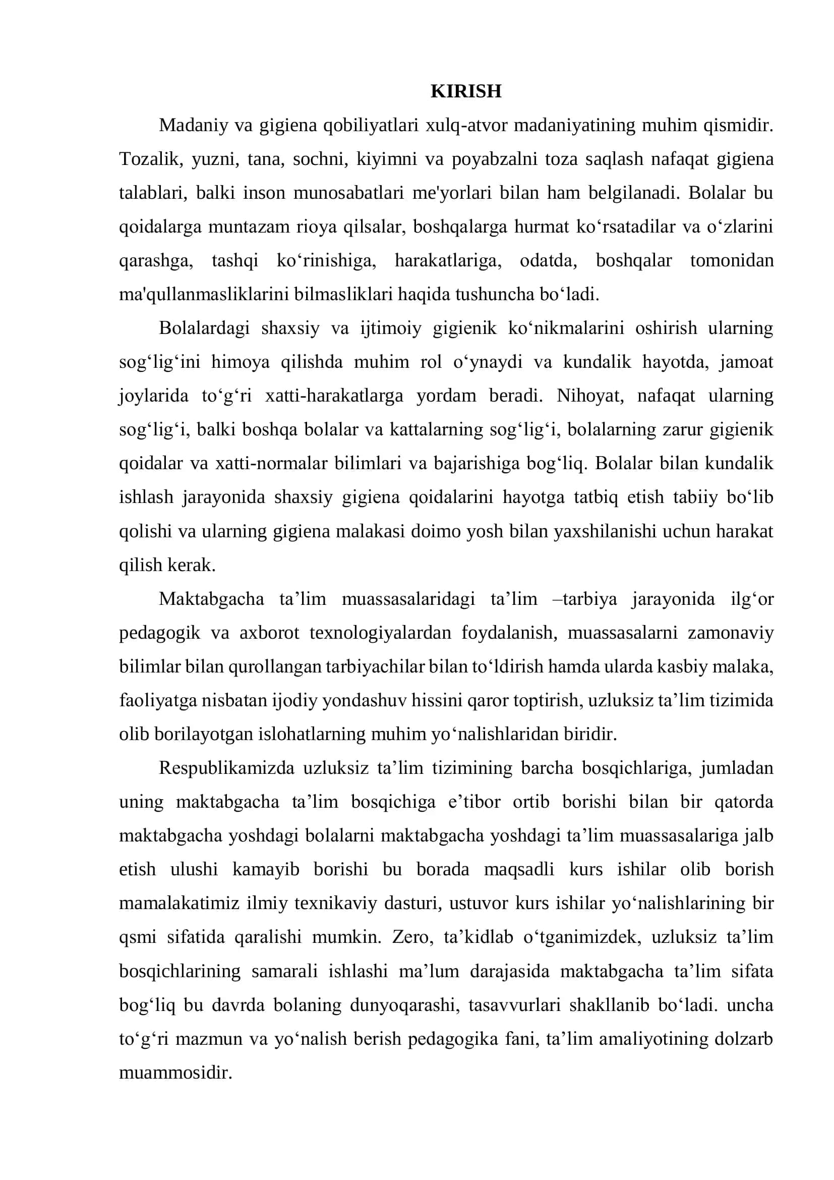 Bolalarda madaniy gigienik ko'nikmalarni tarbiyalash 2