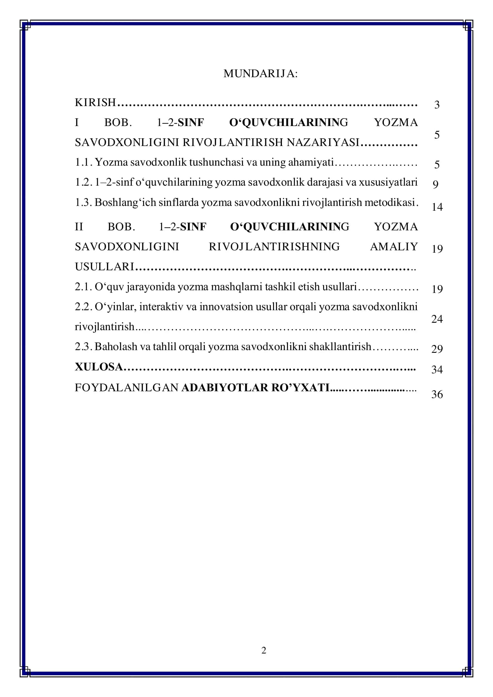 1-2-sinf ona tili va o‘qish savodxonligi darslarida o‘quvchilarning yozma savodxonligini rivojlantirish usullari 2
