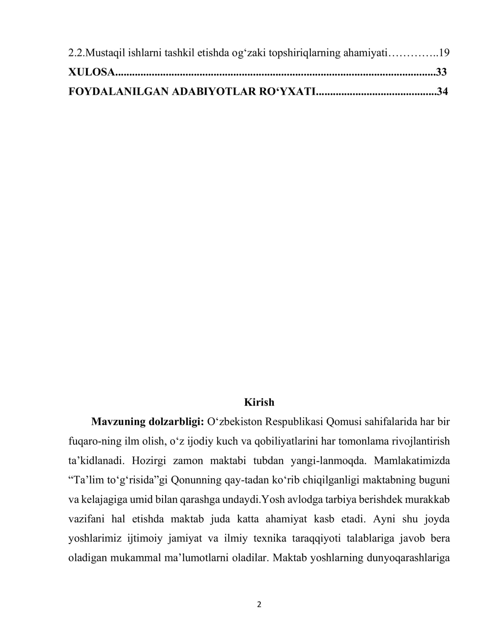 MAVZU: BOSHLANG‘ICH SINFLARDA MATEMATIKADAN MUSTAQIL ISHLARNI TASHKIL ETISH 2