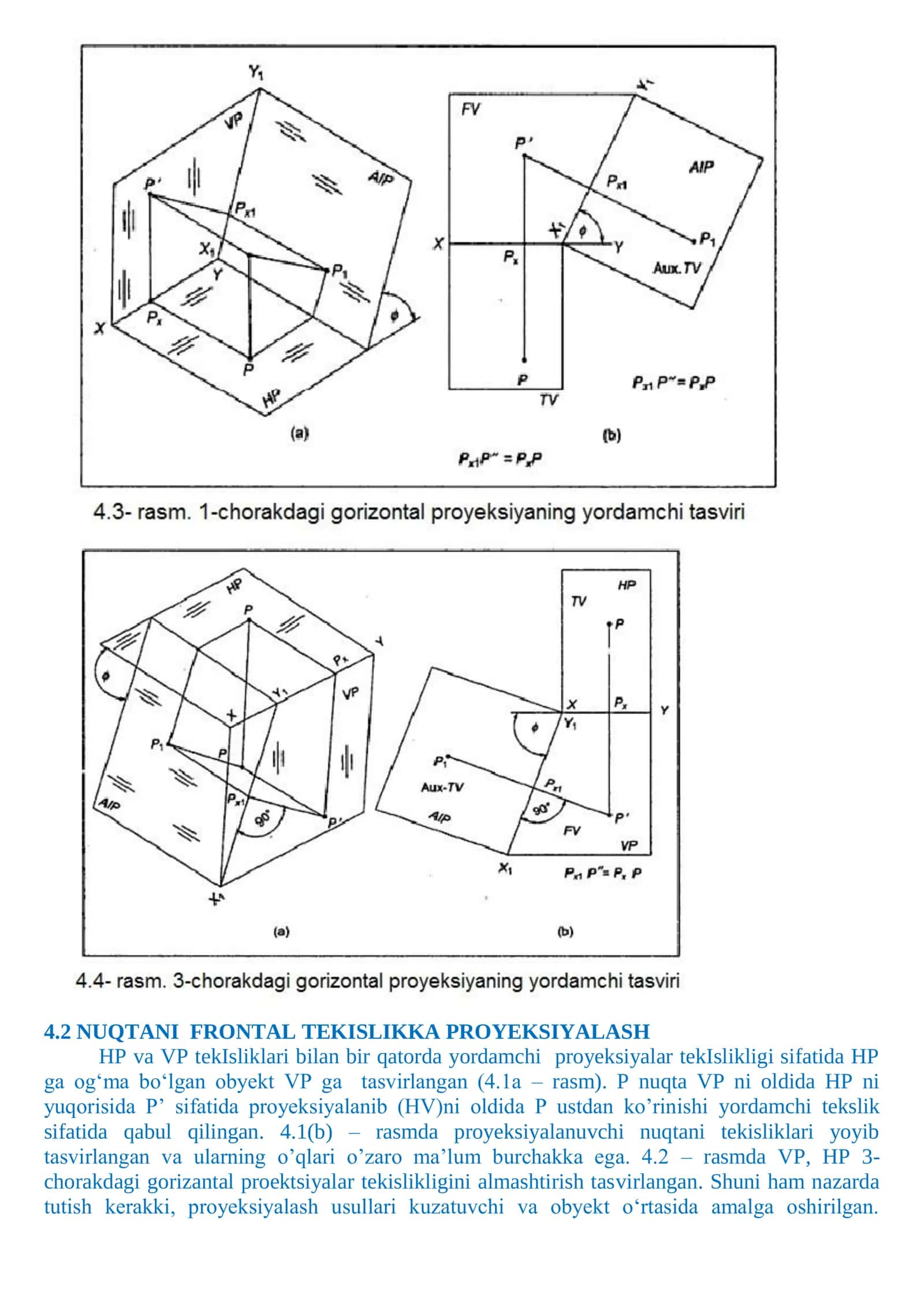 Proyeksiyalar Tekisliklarini Almashuv 2