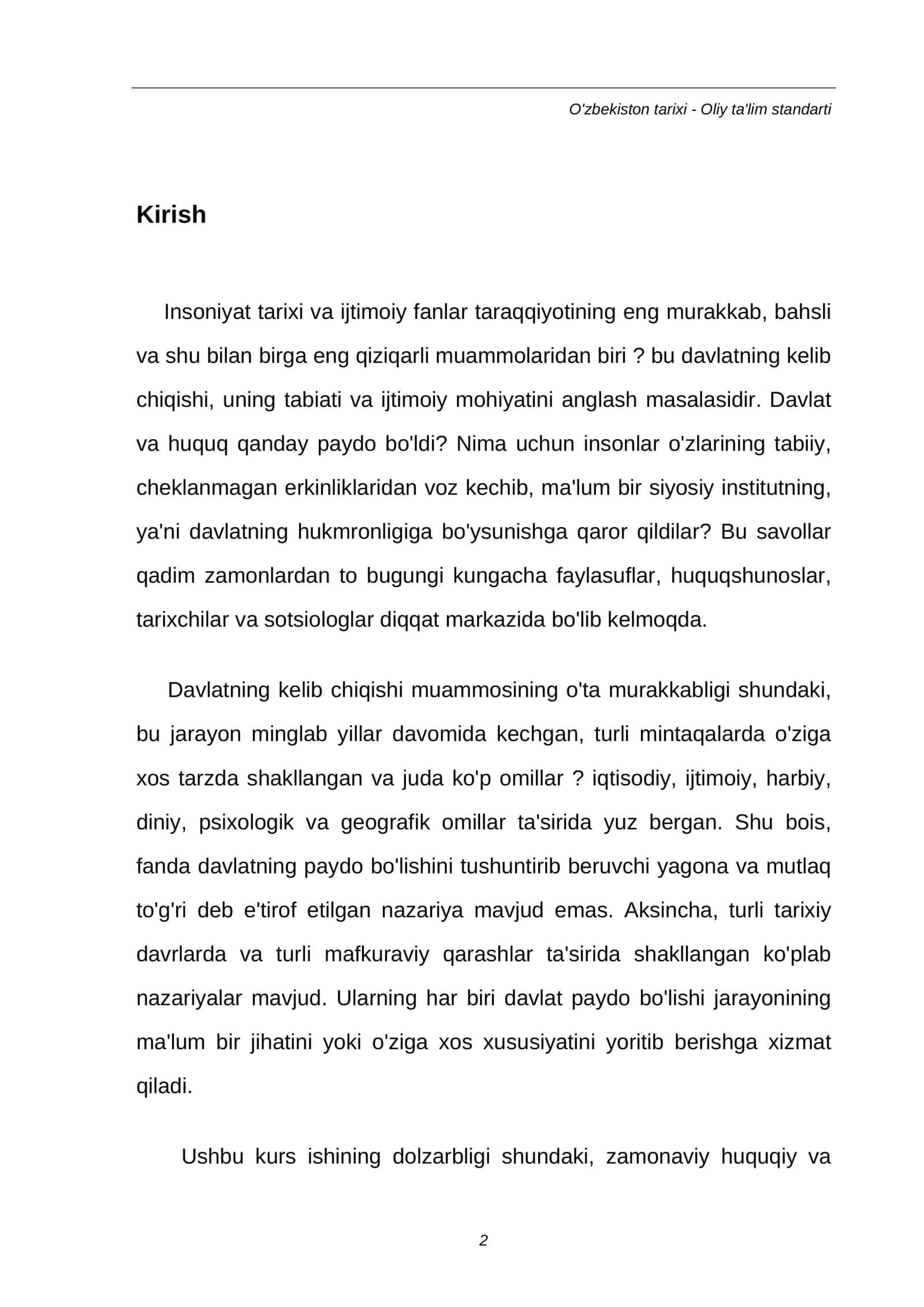 Davlat va huquq nazariyasi: davlatning kelib chiqish nazariyalari 2
