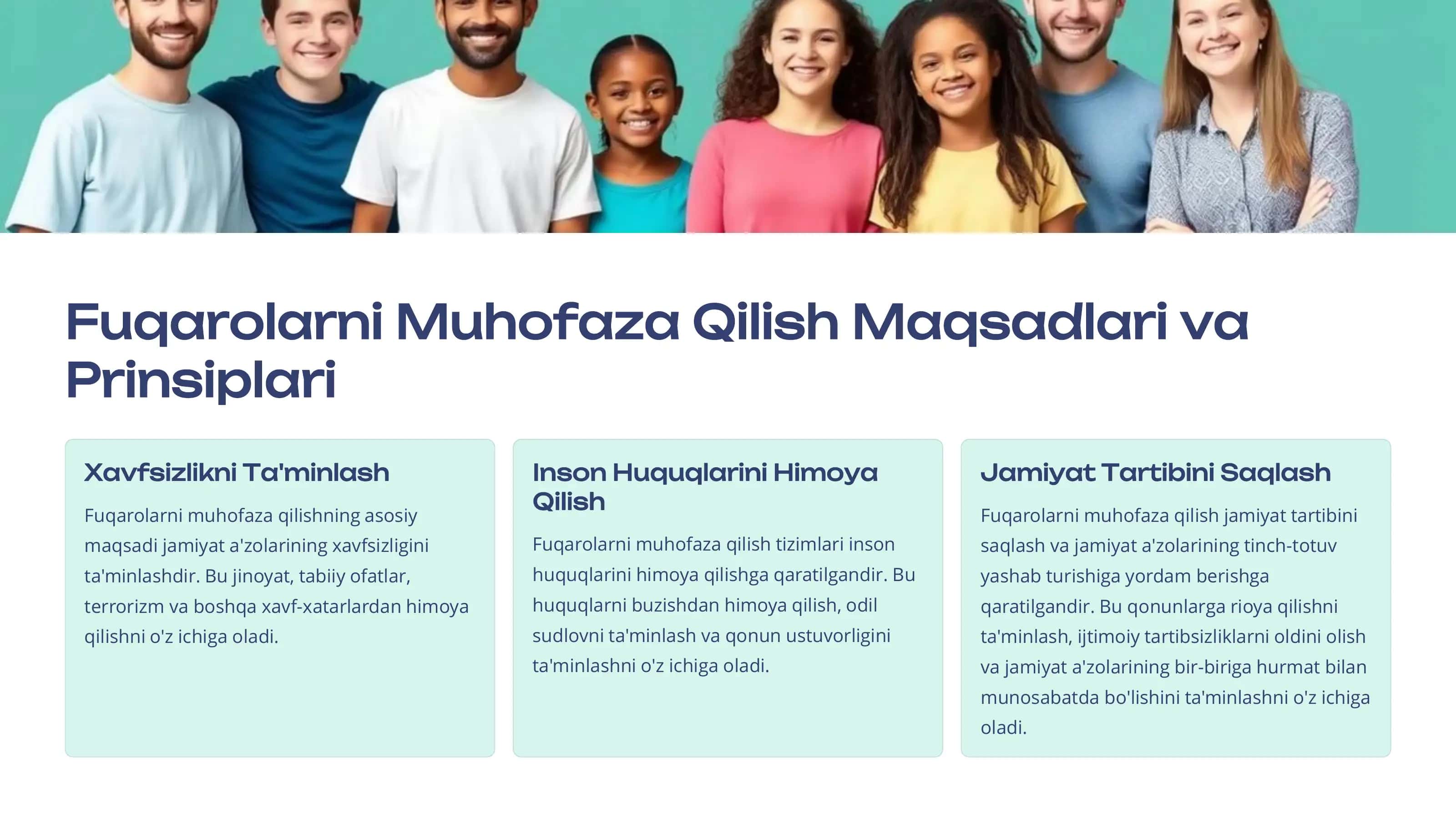 Fuqarolarni Muhofaza Qilish Maqsadlari va Prinsiplari 2